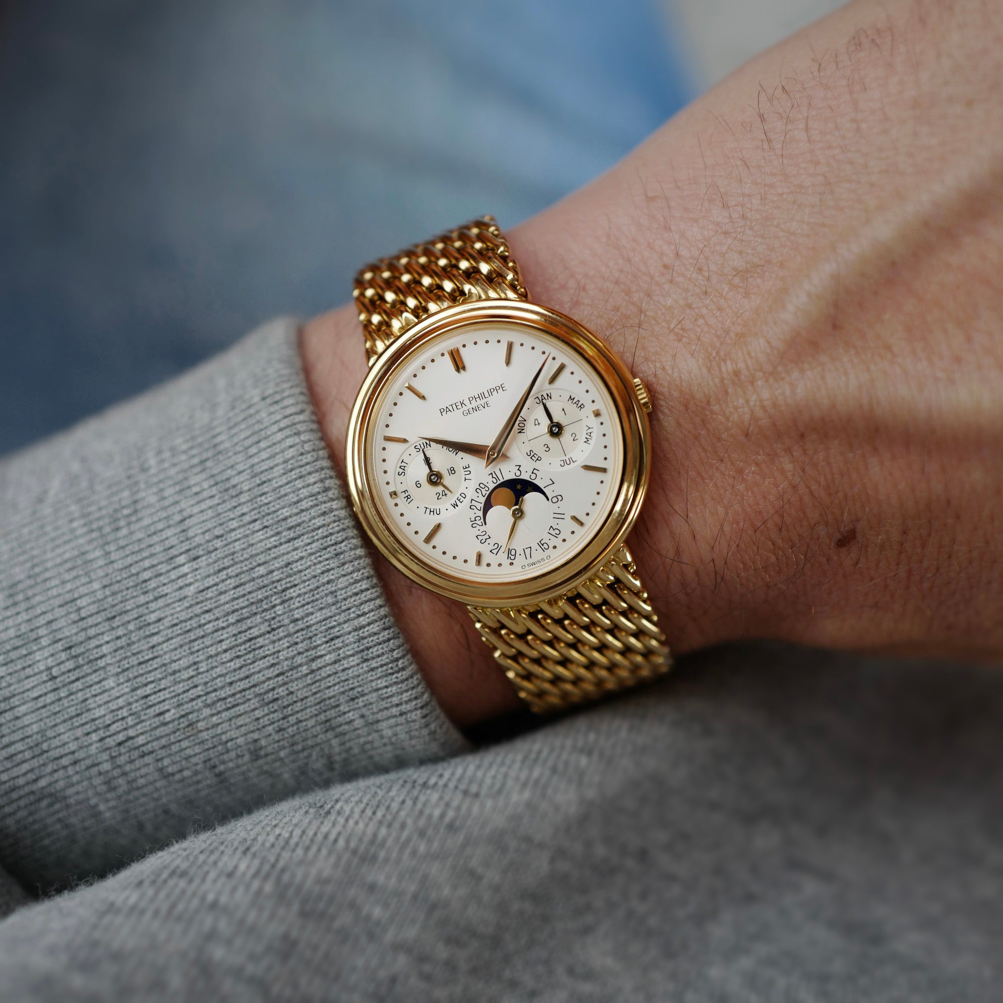 Patek Philippe Yellow Gold Perpetual Calendar Watch Ref. 3945