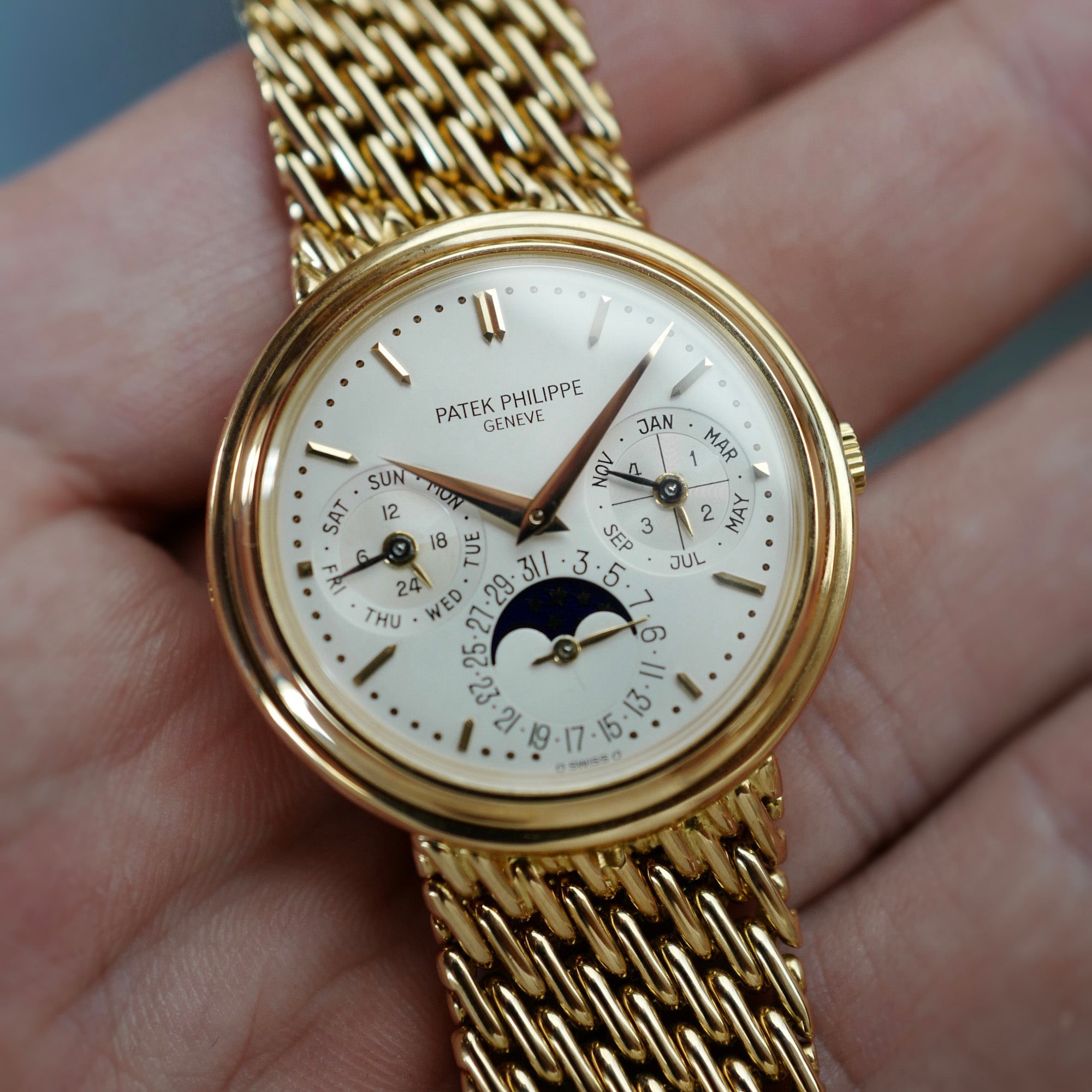 Patek Philippe Yellow Gold Perpetual Calendar Watch Ref. 3945