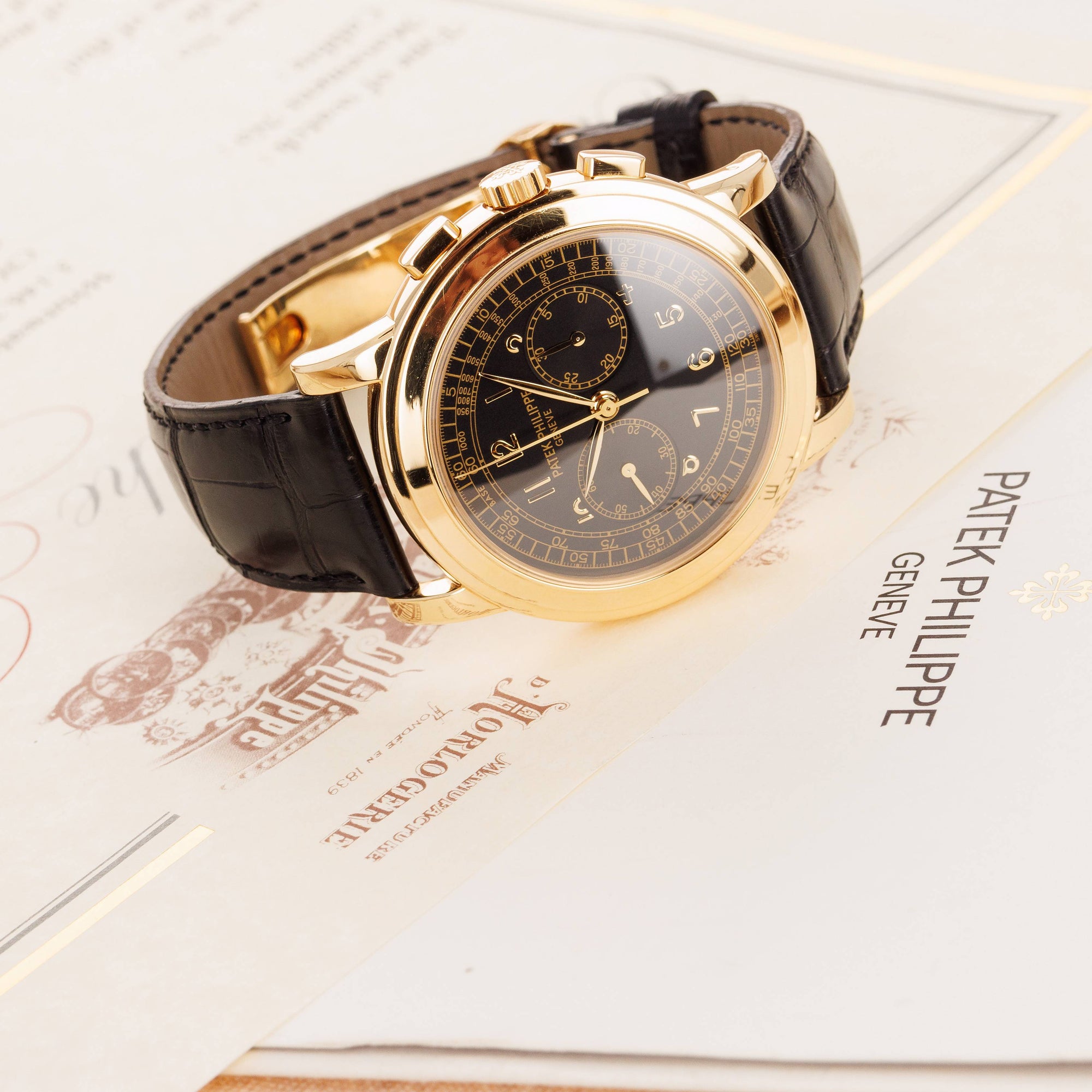 Patek Philippe - Patek Philippe Yellow Gold Chronograph Watch Ref. 5070 with Archive - The Keystone Watches