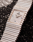 Piaget White Gold Emperador with Pave and Sapphire Dial Ref. 9131C