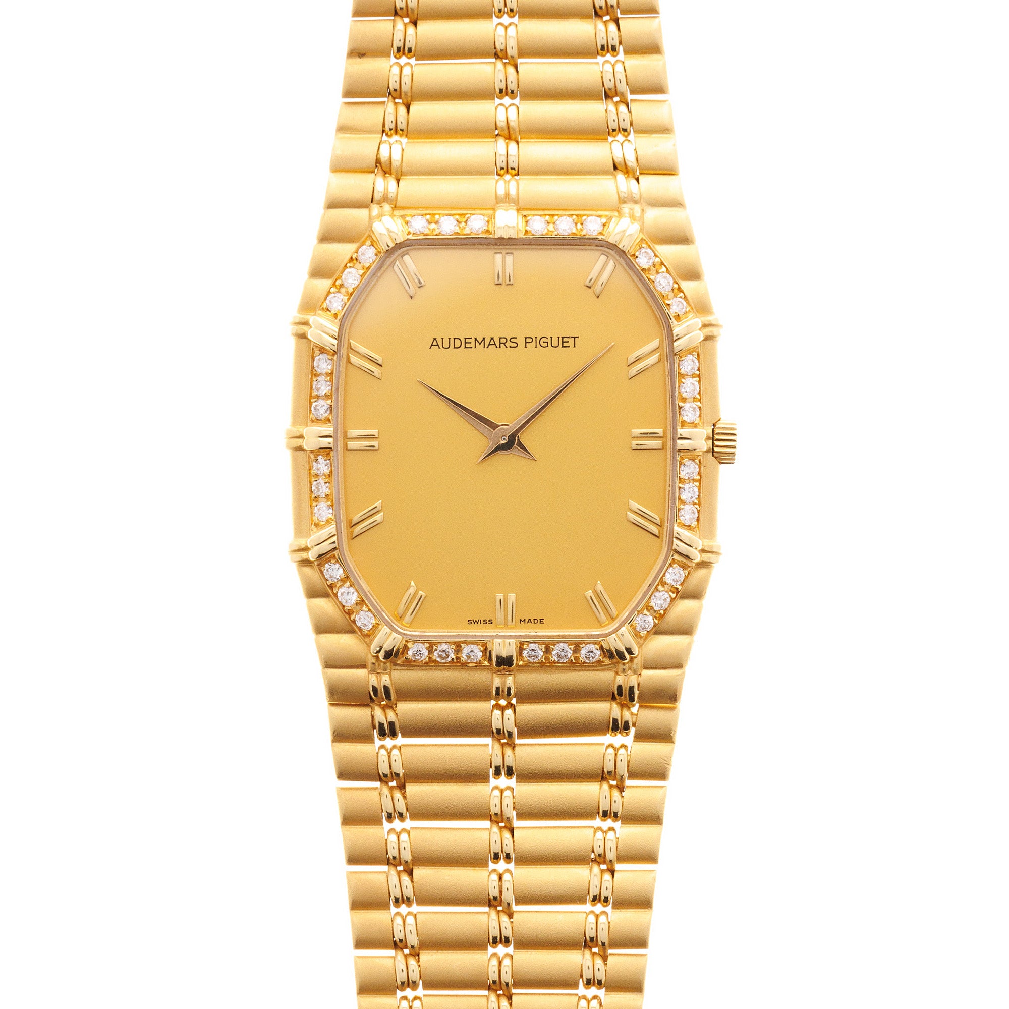 Audemars Piguet - Audemars Piguet Yellow Gold Bamboo Diamond Watch - The Keystone Watches