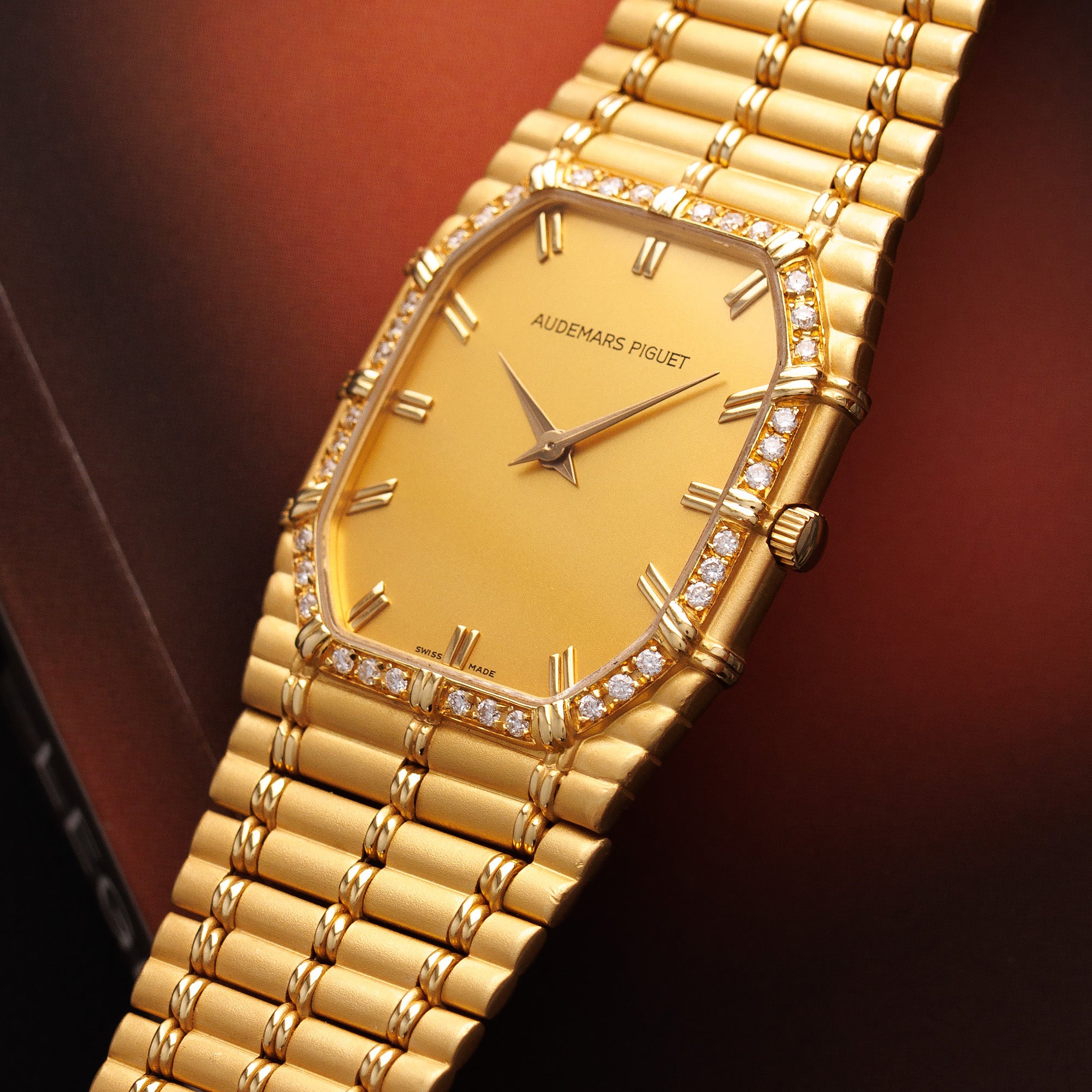 Audemars Piguet Yellow Gold Bamboo Diamond Watch