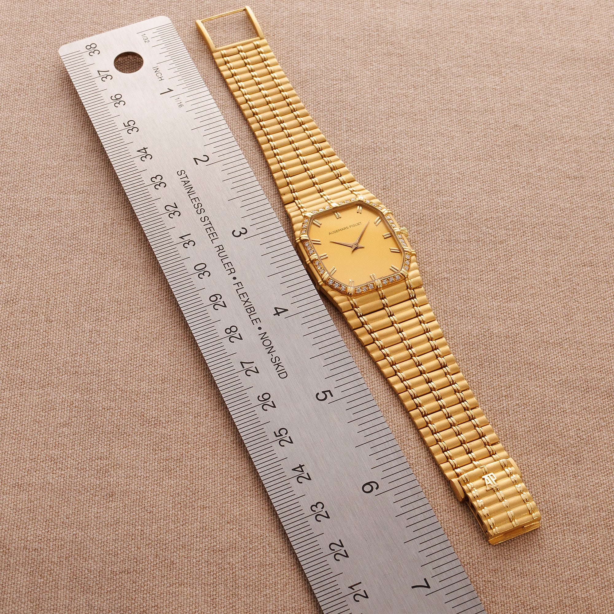 Audemars Piguet - Audemars Piguet Yellow Gold Bamboo Diamond Watch - The Keystone Watches