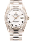 Rolex White Gold Day-Date Watch Ref. 18039 White Roman Dial