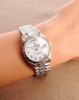 Rolex White Gold Day-Date Watch Ref. 18039 White Roman Dial