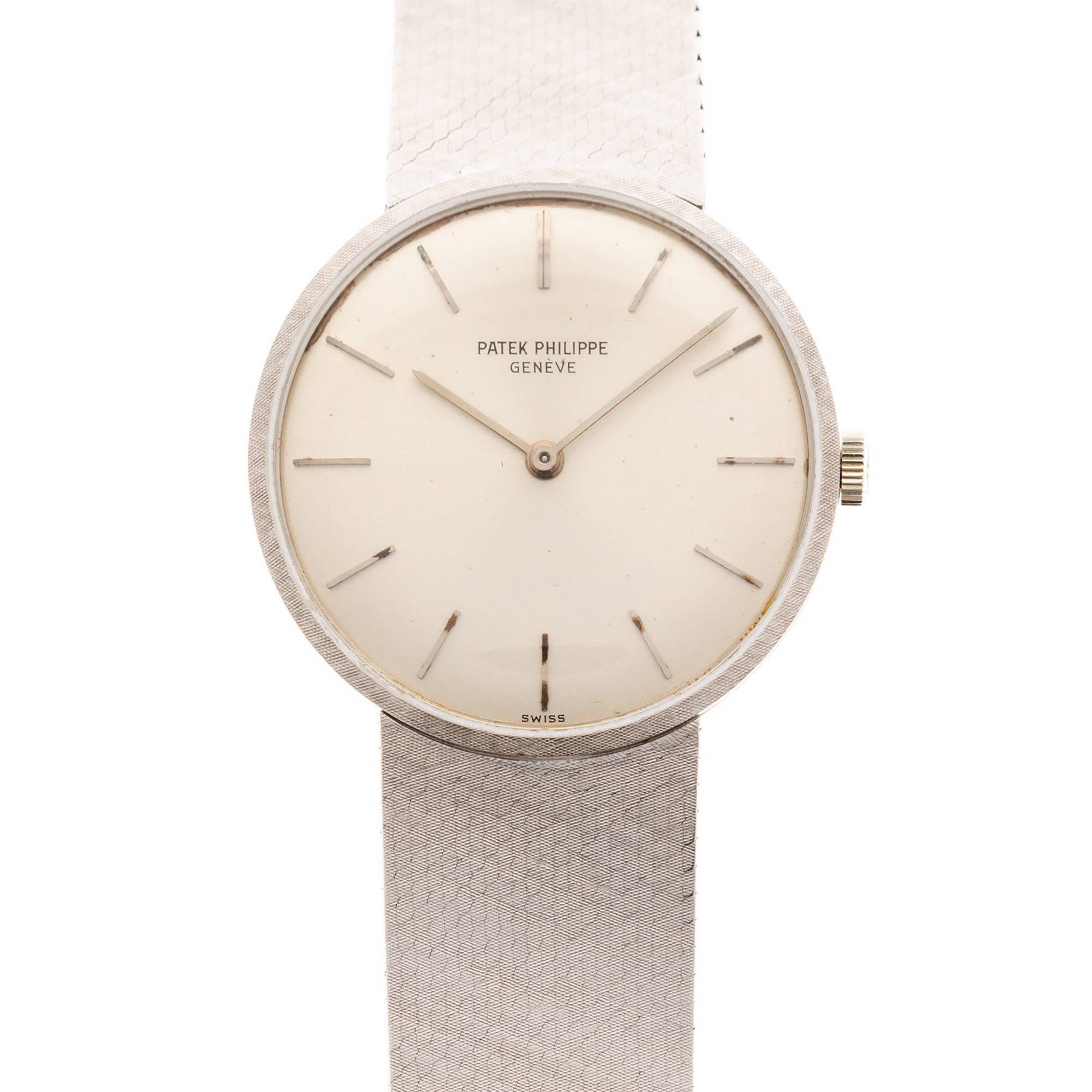Patek Philippe - Patek Philippe White Gold Calatrava Ref. 3468 with Original Warranty - The Keystone Watches
