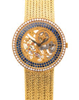 Audemars Piguet Yellow Gold Skeleton Watch with Diamonds and Sapphires