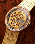 Audemars Piguet Yellow Gold Skeleton Watch with Diamonds and Sapphires