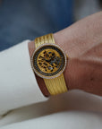 Audemars Piguet Yellow Gold Skeleton Watch with Diamonds and Sapphires