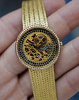 Audemars Piguet Yellow Gold Skeleton Watch with Diamonds and Sapphires