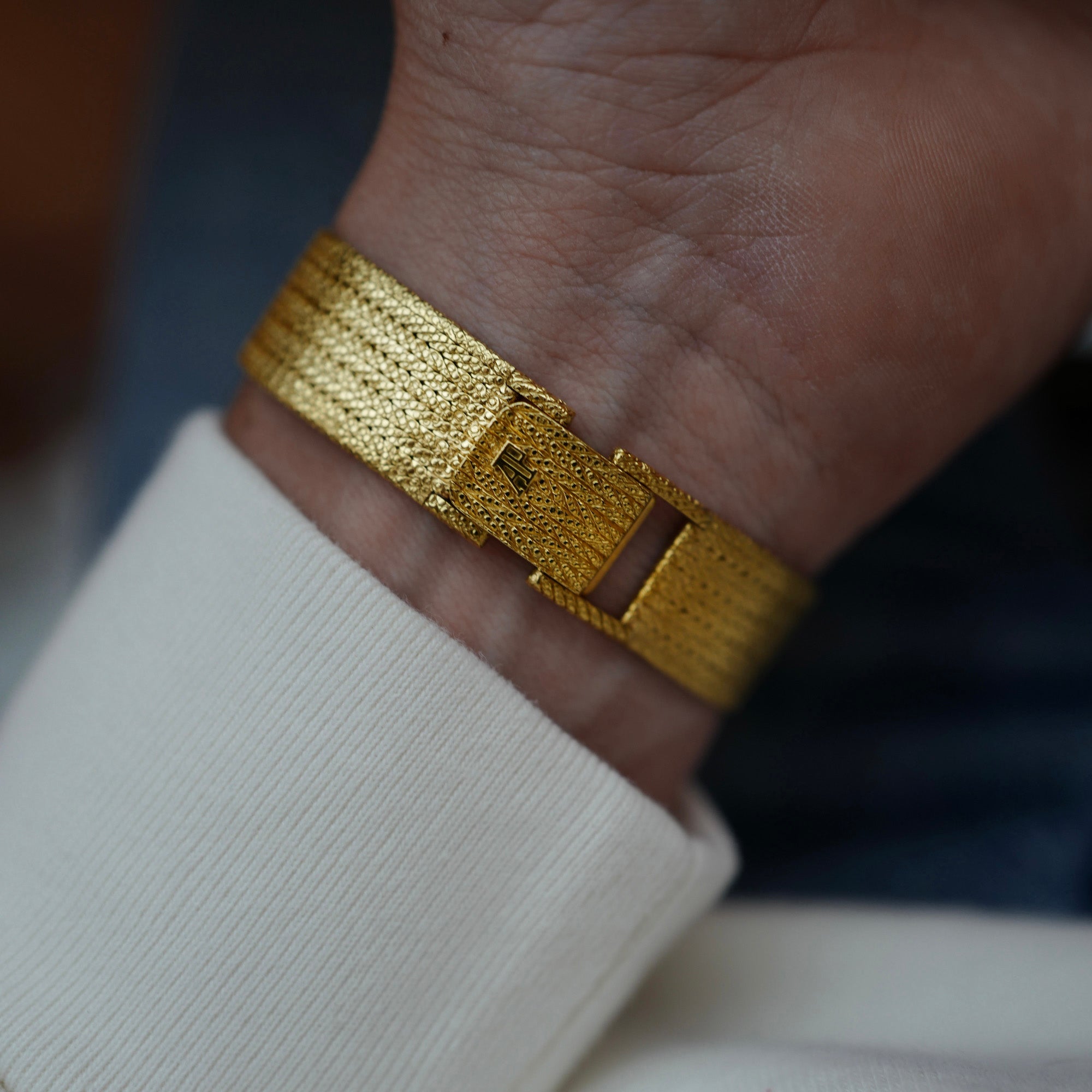 Audemars Piguet Yellow Gold Skeleton Watch with Diamonds and Sapphires