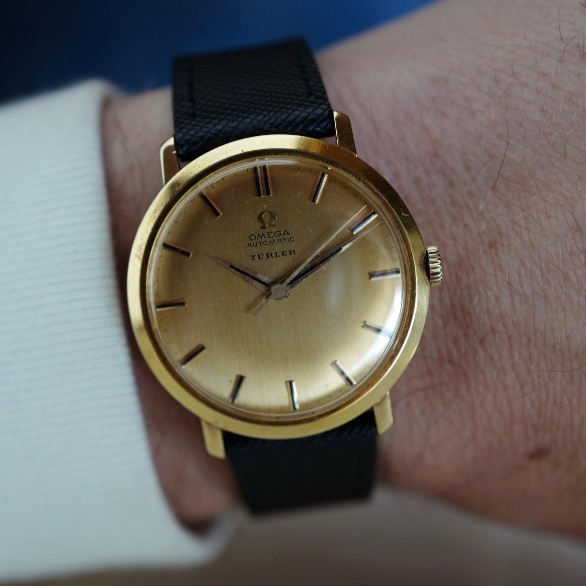 Omega - Omega Yellow Gold Automatic Watch Retailed by Turler (New Arrival) - The Keystone Watches