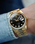 Rolex - Rolex Yellow Gold Day-Date Watch Ref. 18038 with Pyramid Onyx Dial - The Keystone Watches