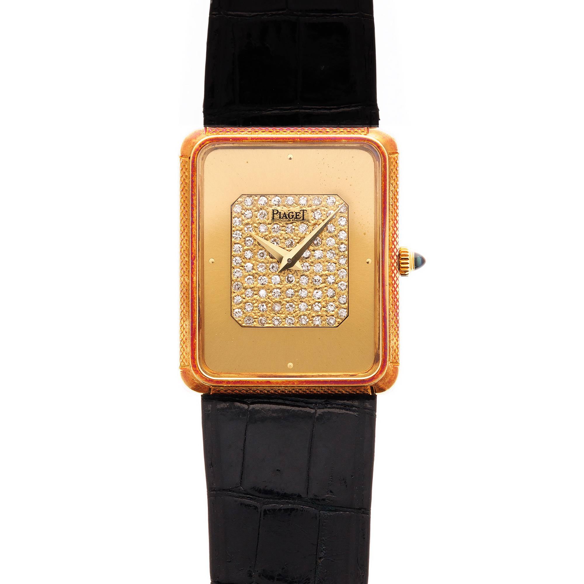 Piaget - Piaget Yellow Gold Diamond Dial Ref. 9297 in Like New Condition - The Keystone Watches