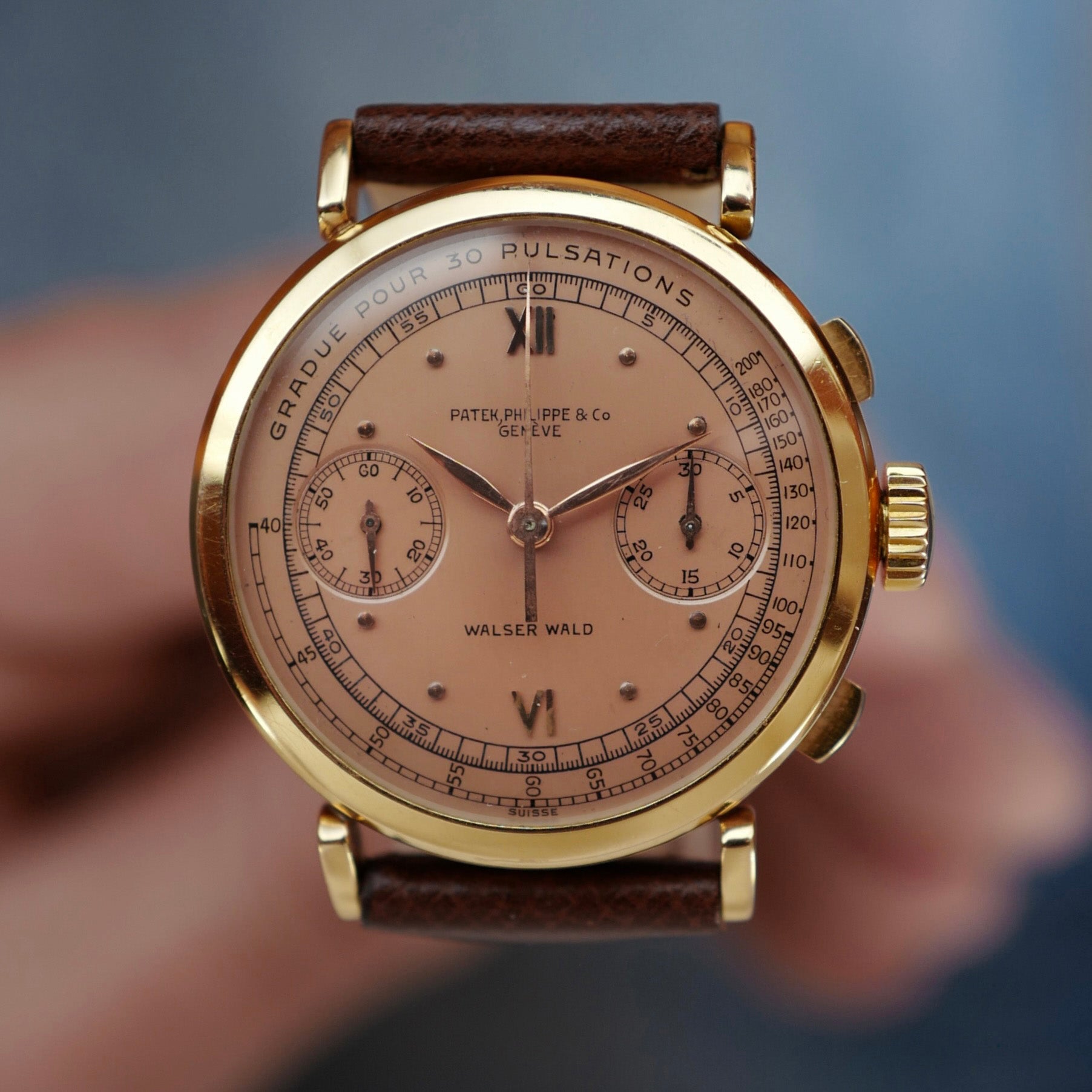 Patek Philippe Rose Gold Fagiolino Chronograph Ref. 591 retailed by Walser Wald (Private Sale)
