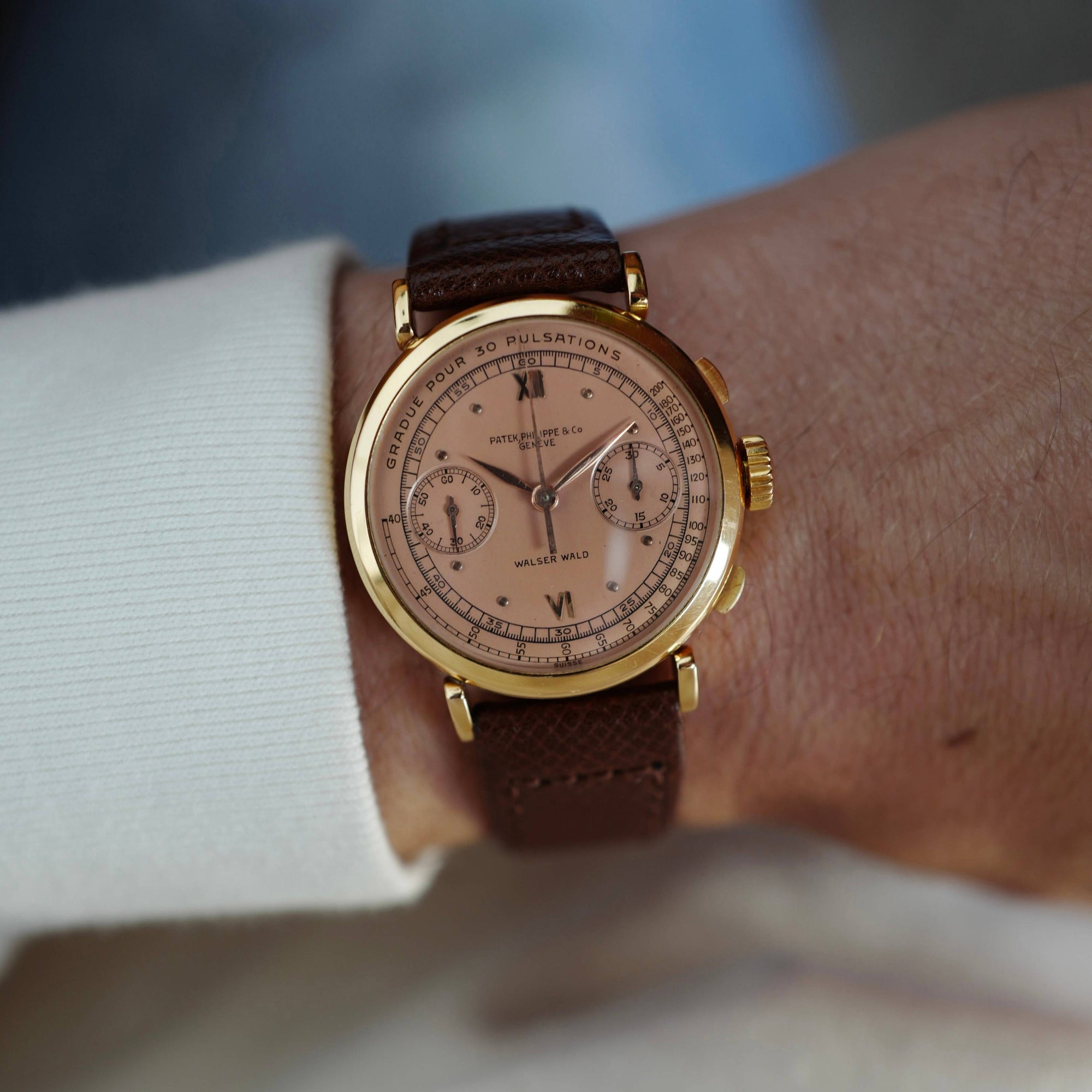 Patek Philippe Rose Gold Fagiolino Chronograph Ref. 591 retailed by Walser Wald (Private Sale)