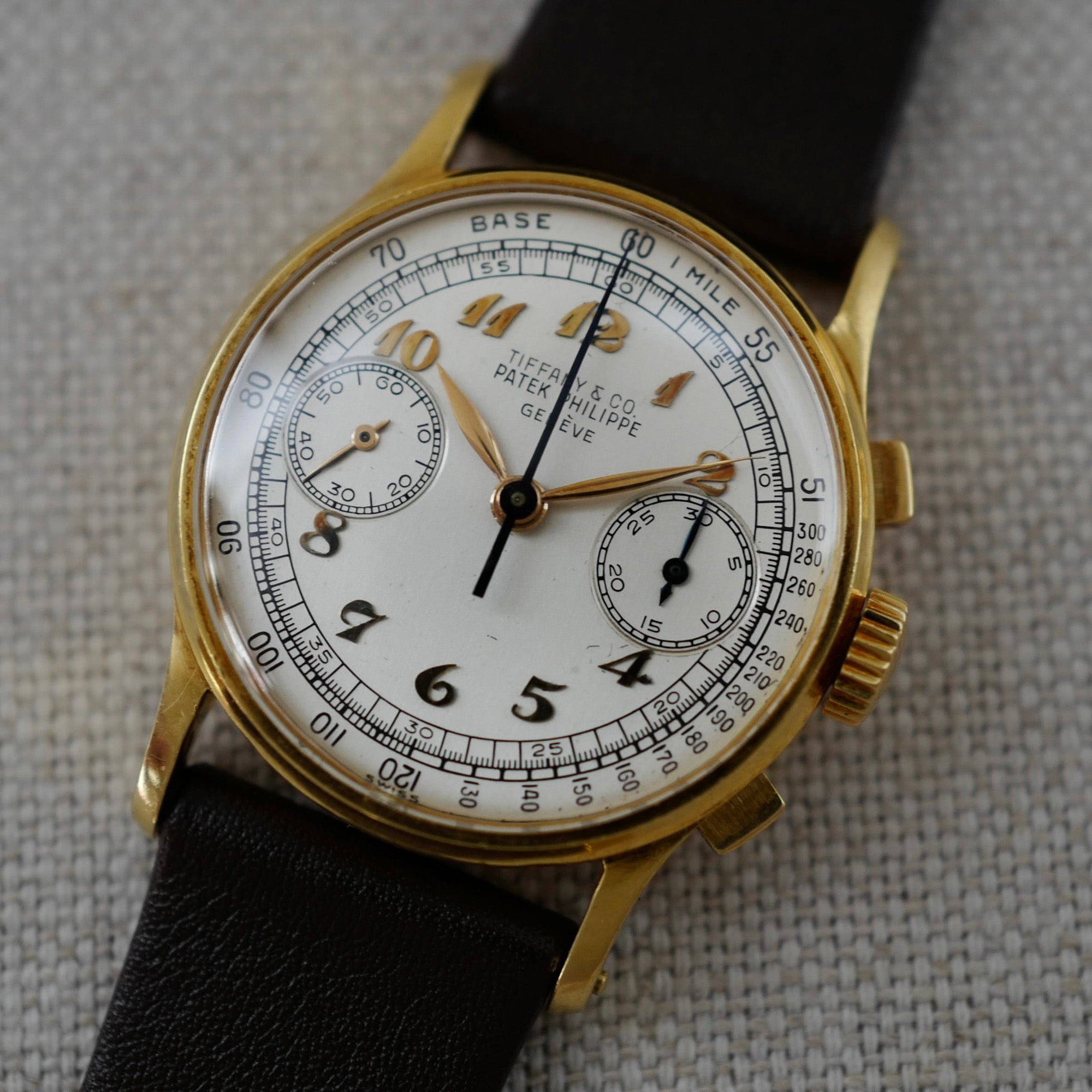 Patek Philippe Yellow Gold Chronograph Ref. 130 Retailed by Tiffany (Private Sale)