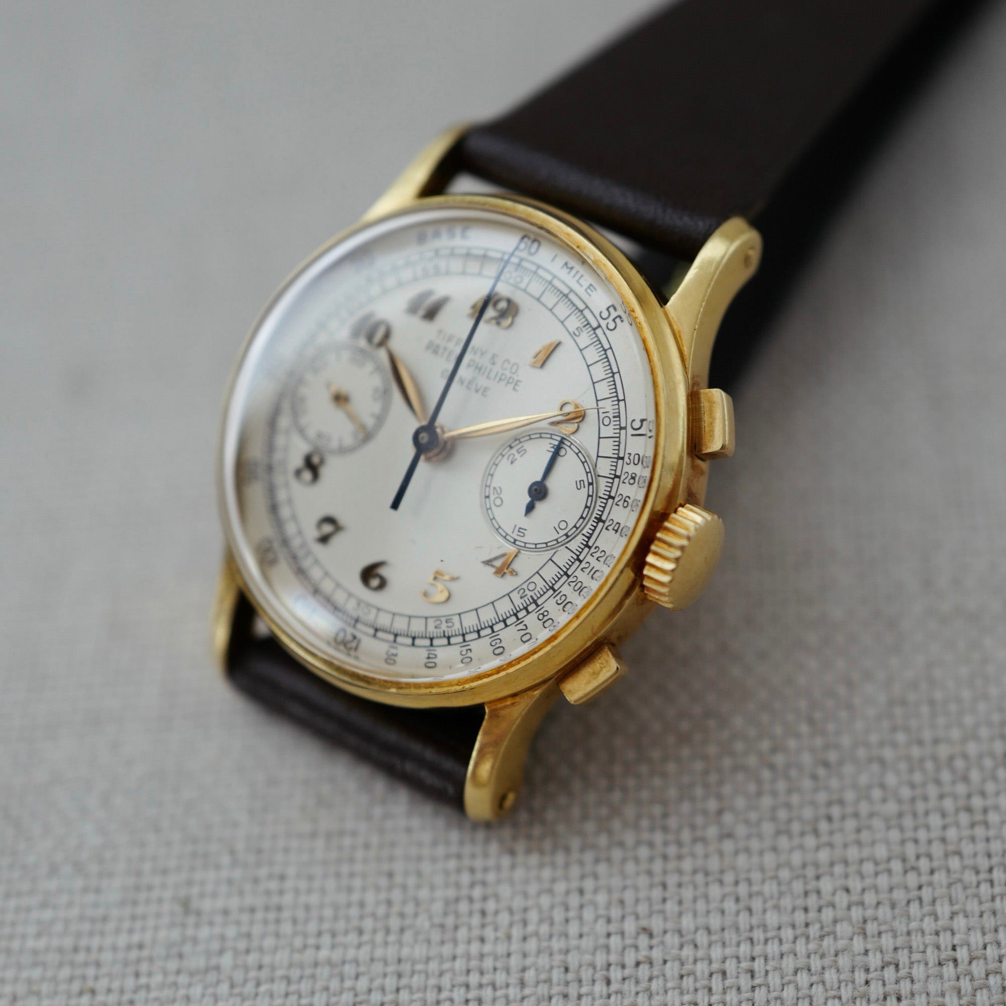 Patek Philippe Yellow Gold Chronograph Ref. 130 Retailed by Tiffany (Private Sale)