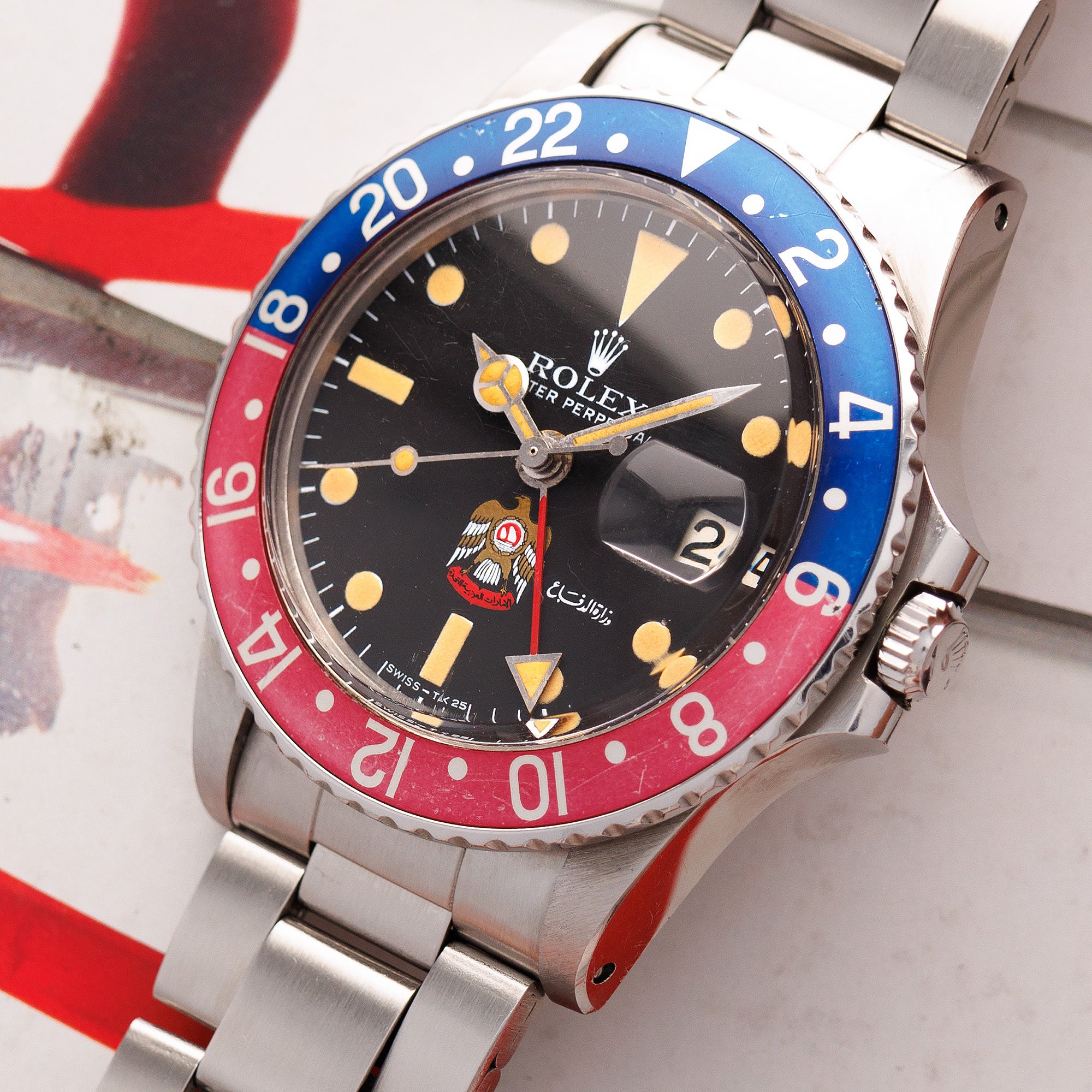 Rolex Steel GMT Master Ref. 1675 with UAE Coat of Arms