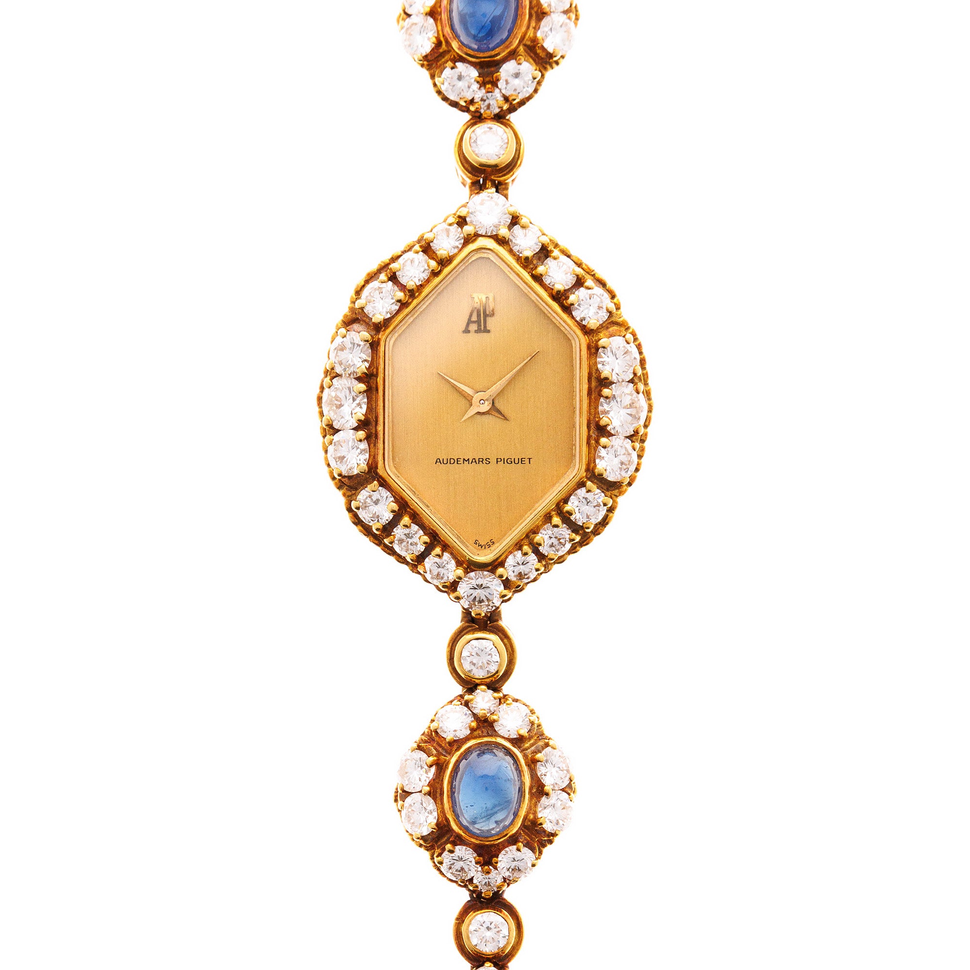 Audemars Piguet Yellow Gold Diamond and Sapphire Bracelet Watch