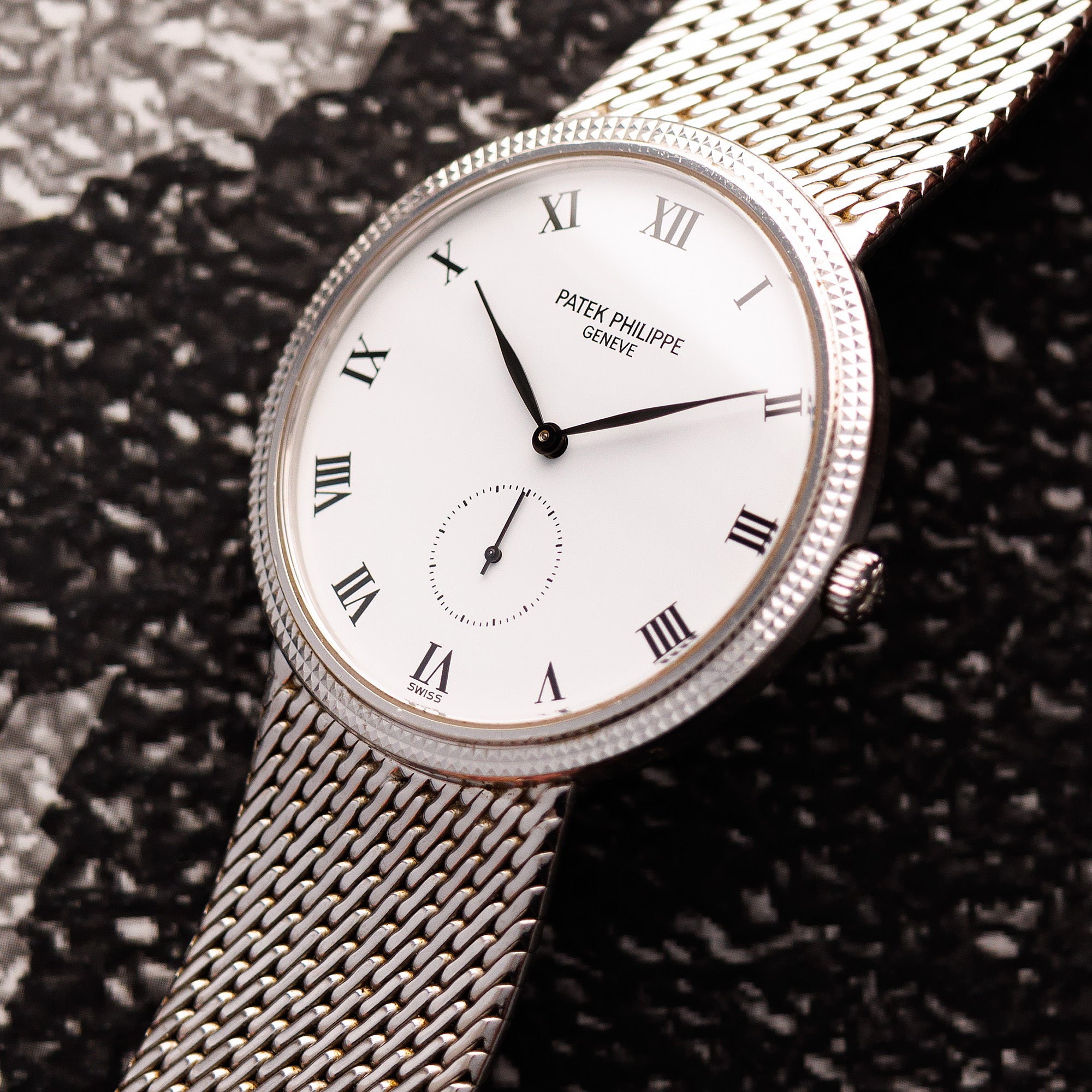 Patek Philippe White Gold Calatrava Ref. 3919 on Bracelet