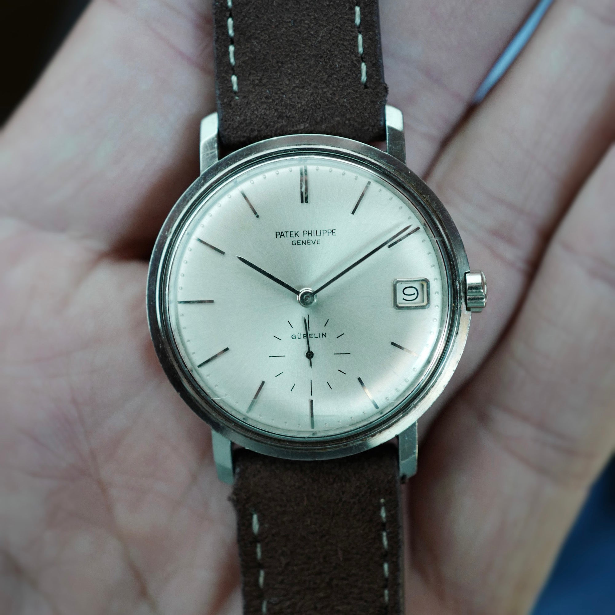 Patek Philippe White Gold Calatrava Ref. 3445 Retailed by Gubelin (New Arrival)