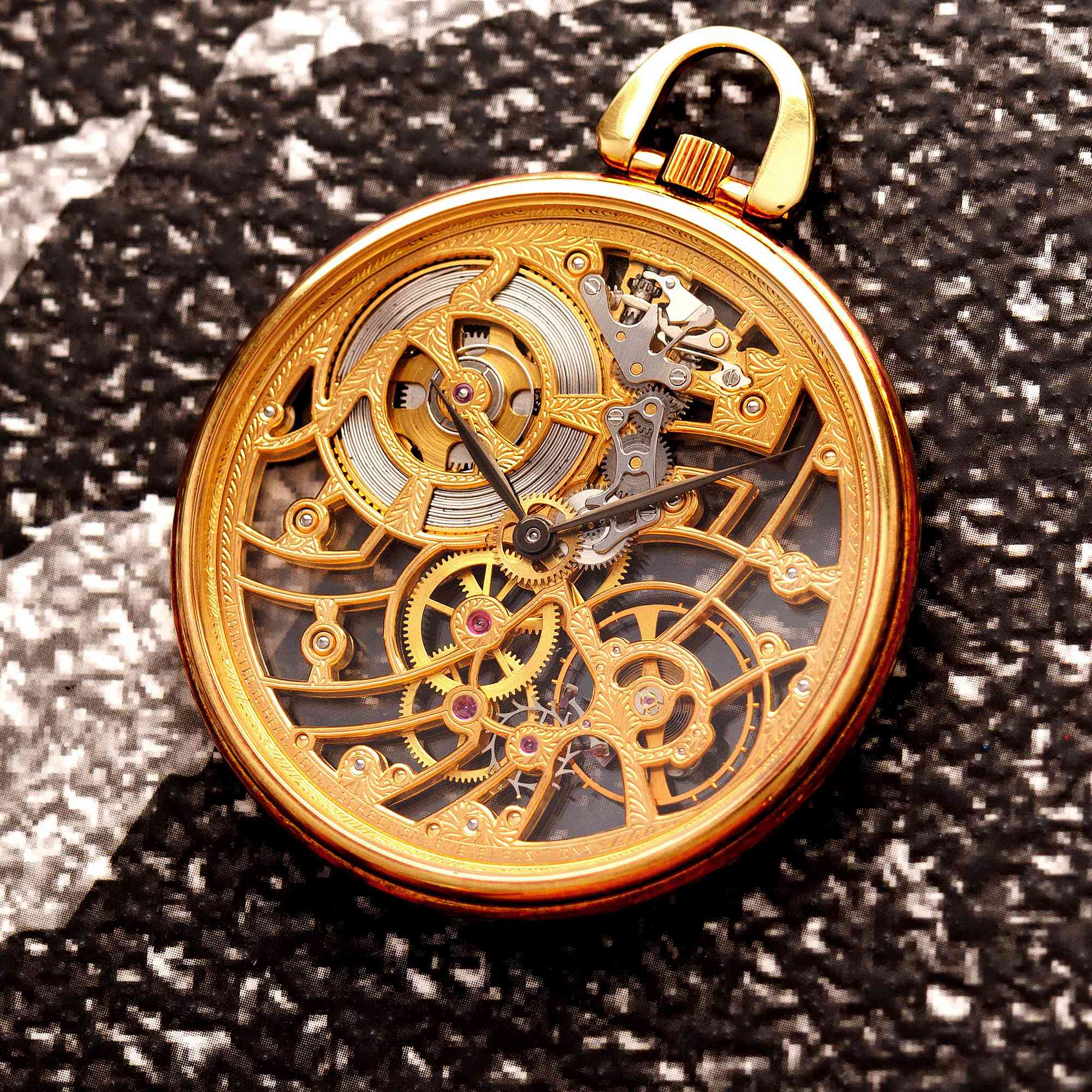 Audemars Piguet Yellow Gold Skeletonized Pocket Watch