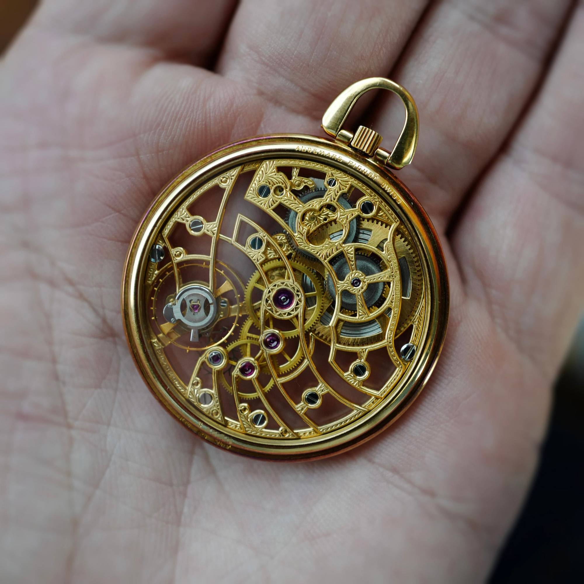 Audemars Piguet Yellow Gold Skeletonized Pocket Watch