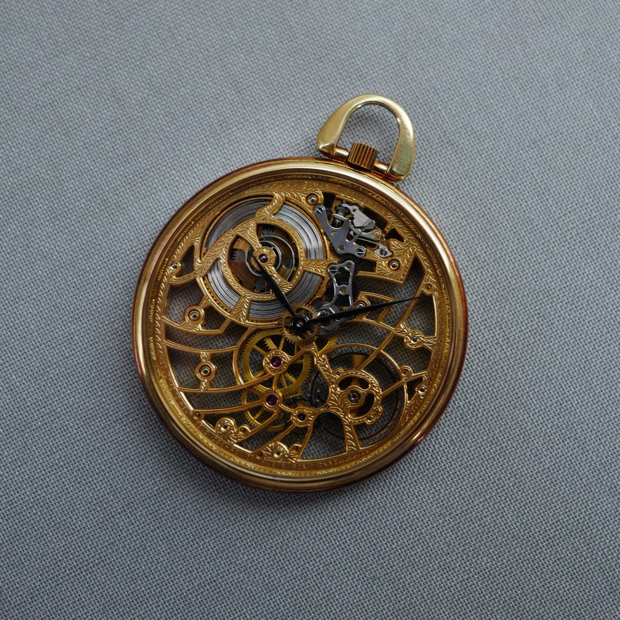 Audemars Piguet Yellow Gold Skeletonized Pocket Watch