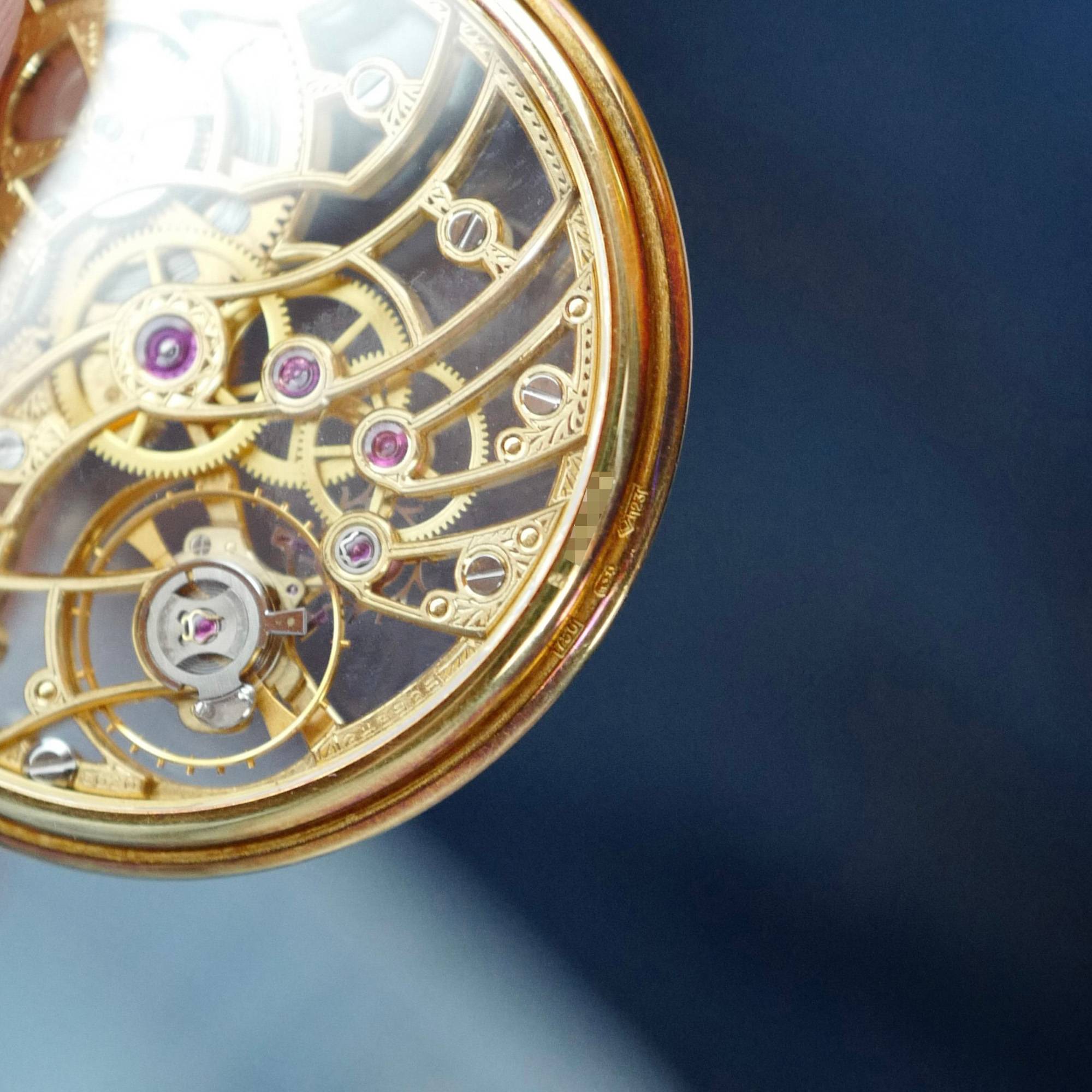 Audemars Piguet Yellow Gold Skeletonized Pocket Watch