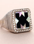 Vacheron & Constantin White Gold Ring with Mother of Pearl, Onyx and Diamonds (Objet)