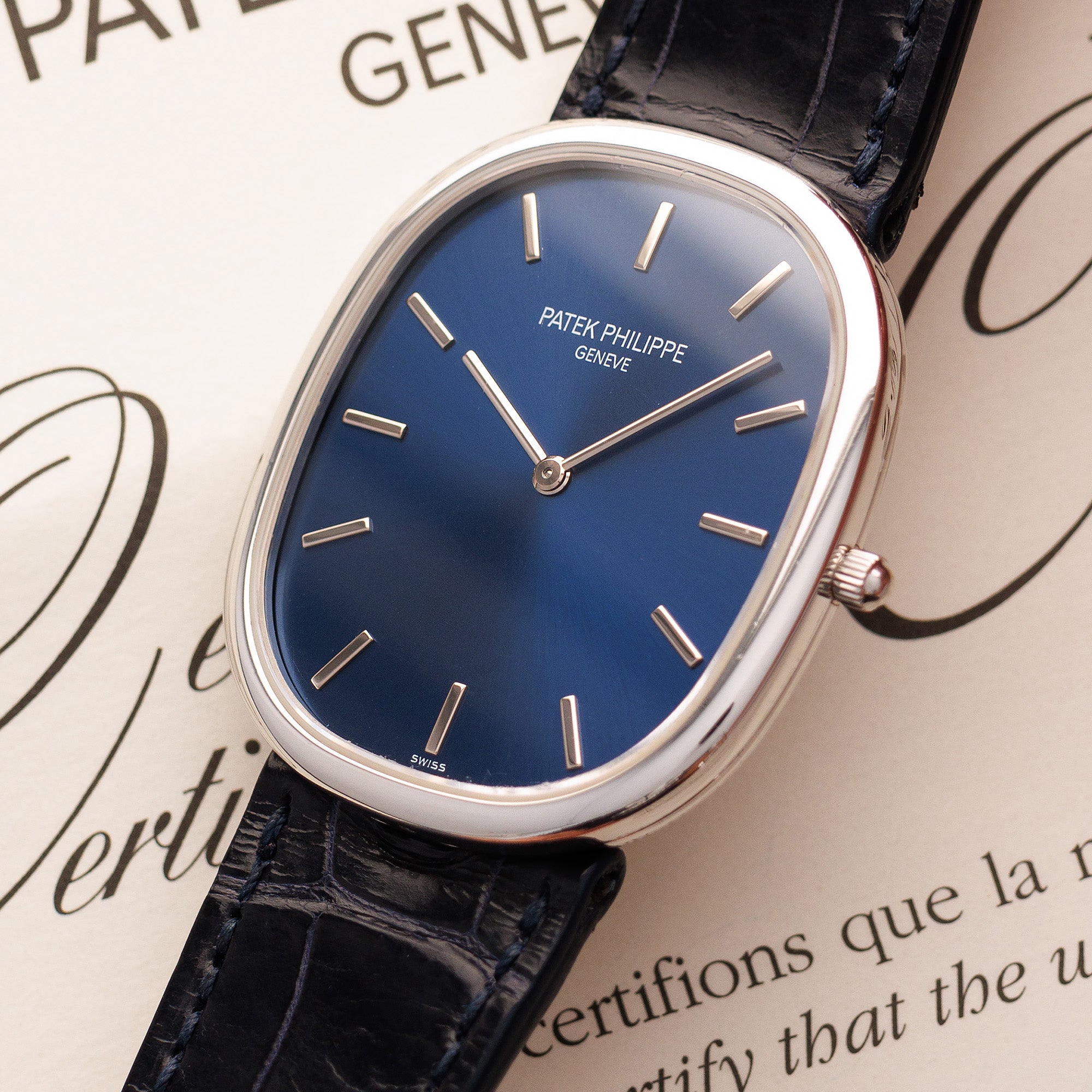 Patek Philippe Platinum Ellipse Ref. 5738P