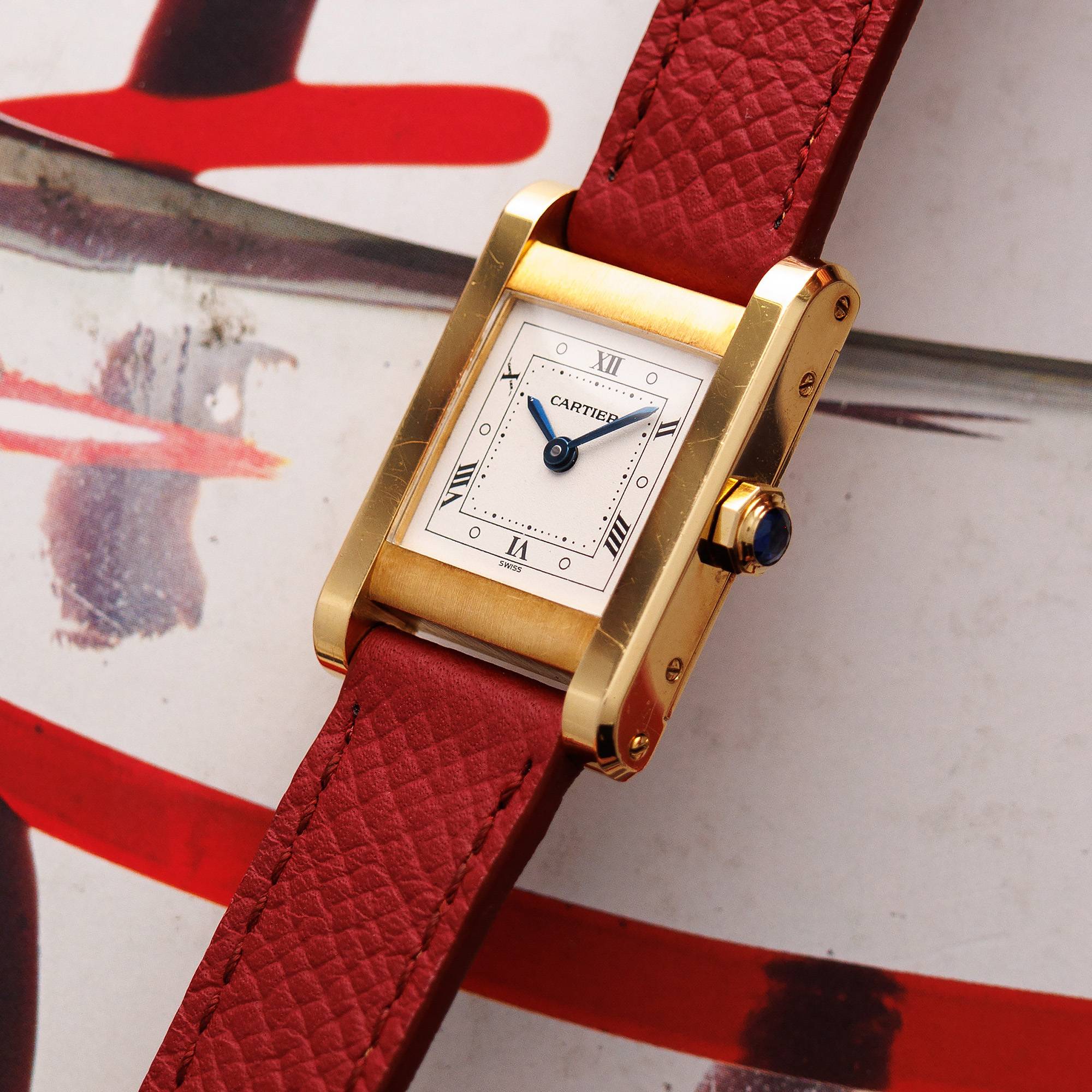 Cartier - Cartier Yellow Gold Tank Normale Watch with Rare Dial - The Keystone Watches