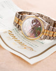 Rolex Tridor Day-Date Ref. 18239 with Mother of Pearl and Baguette Diamond Dial