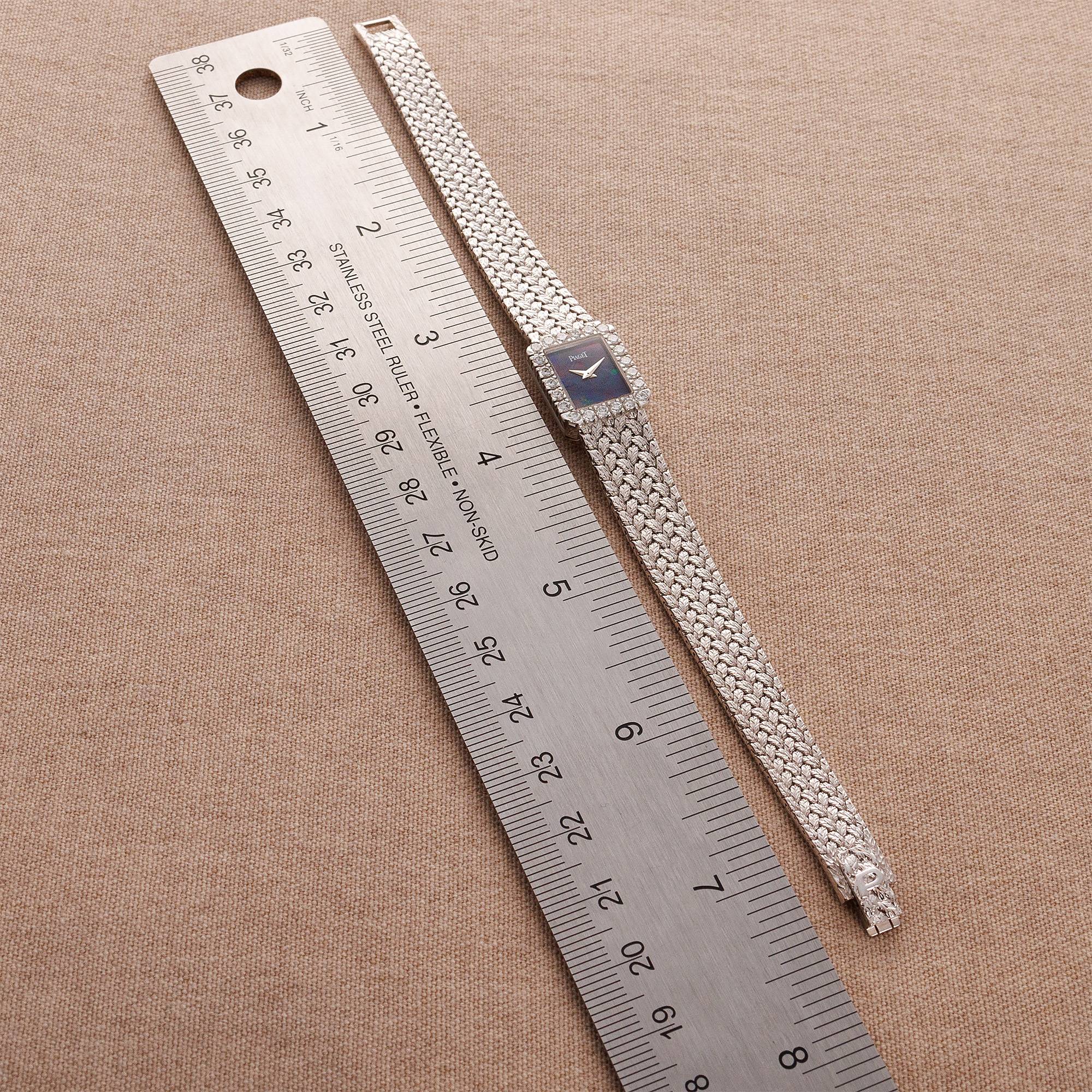 Piaget - Piaget White Gold Bracelet Watch Ref. 45244 with Opal Dial - The Keystone Watches
