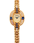 Piaget Yellow Gold Cocktail Rope Watch Ref. 89612 with Diamond and Sapphires