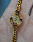 Piaget Yellow Gold Cocktail Rope Watch Ref. 89612 with Diamond and Sapphires