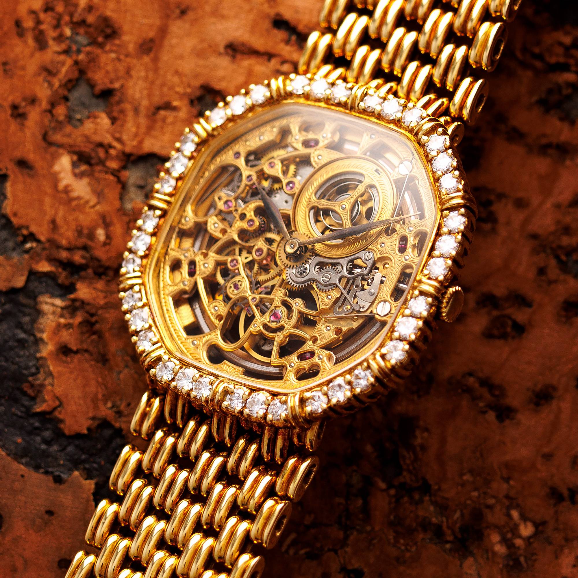 Audemars Piguet - Audemars Piguet Yellow Gold Skeleton Watch Ref. BA4266 on Bracelet - The Keystone Watches