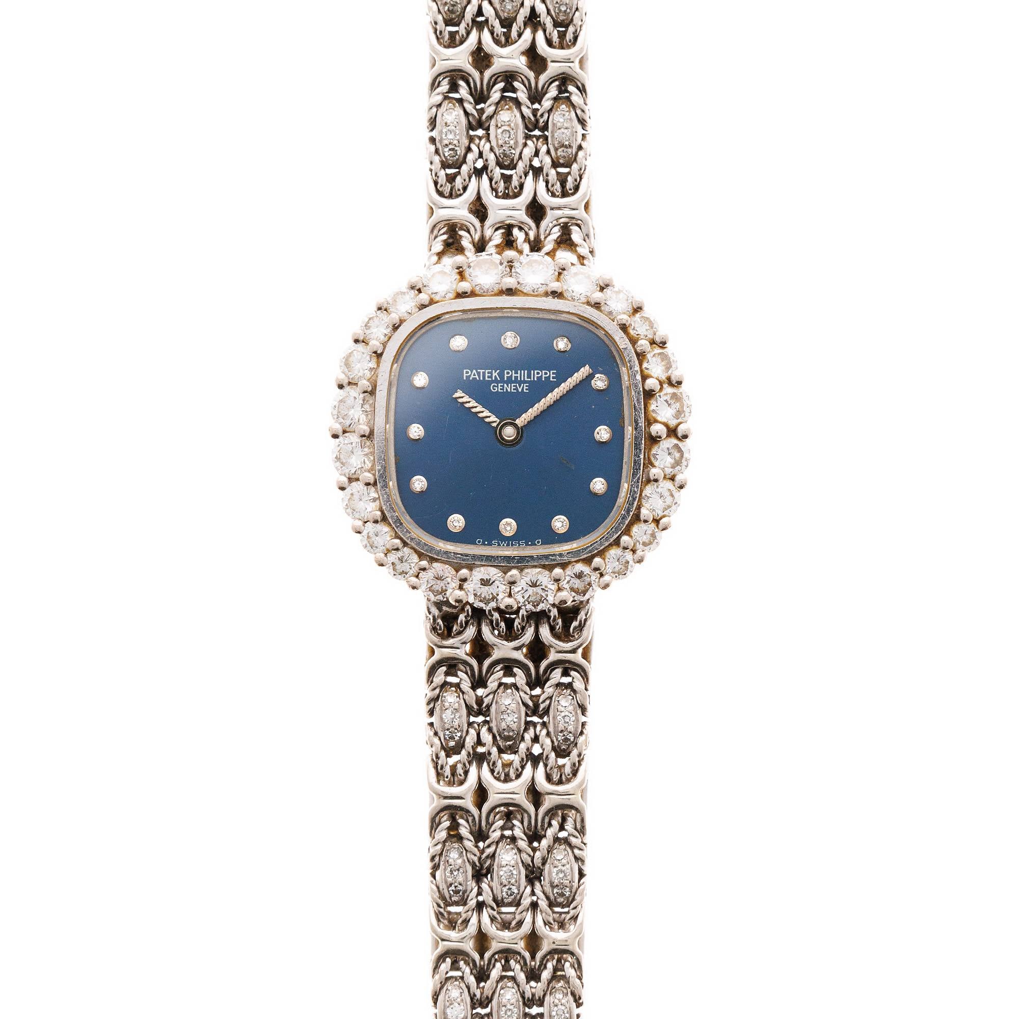 Patek Philippe - Patek Philippe White Gold Ellipse Ref. 4716 with Factory Diamonds Bracelet - The Keystone Watches