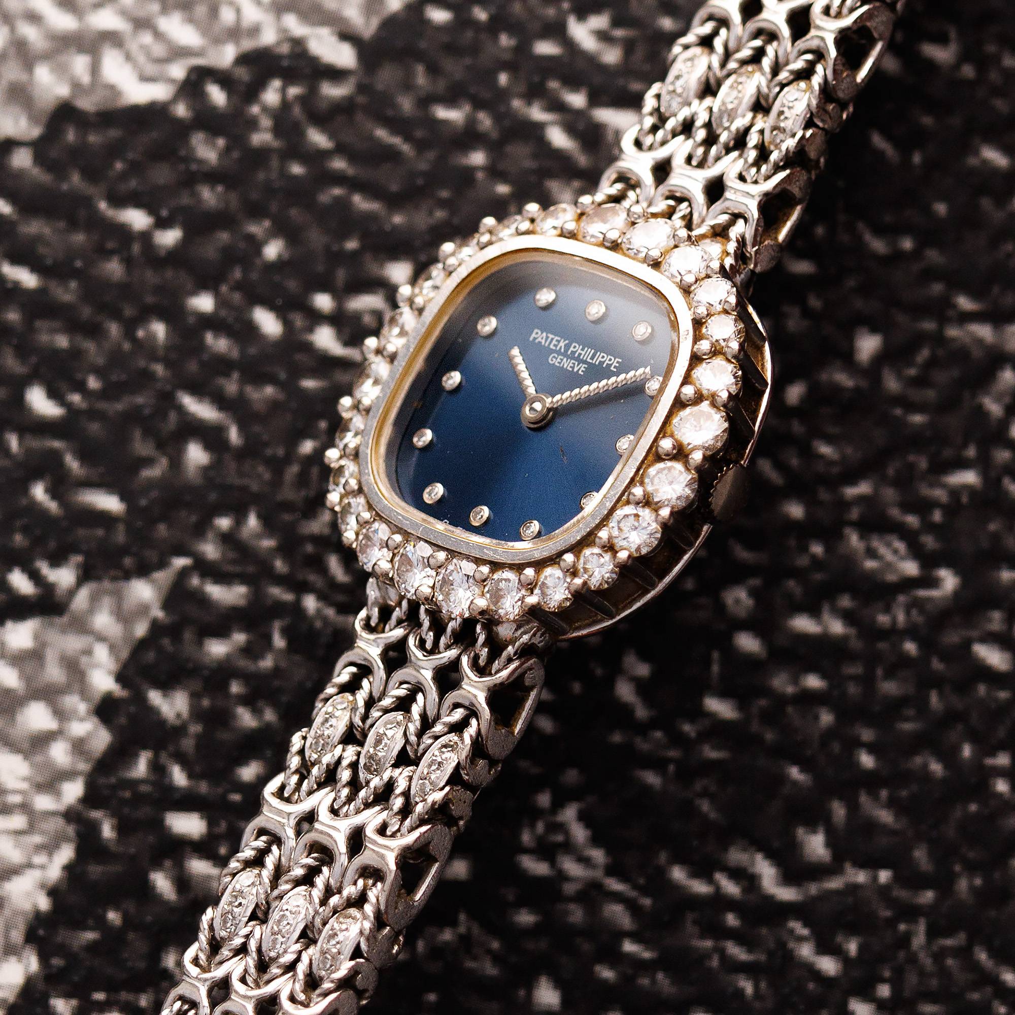 Patek Philippe - Patek Philippe White Gold Ellipse Ref. 4716 with Factory Diamonds Bracelet - The Keystone Watches