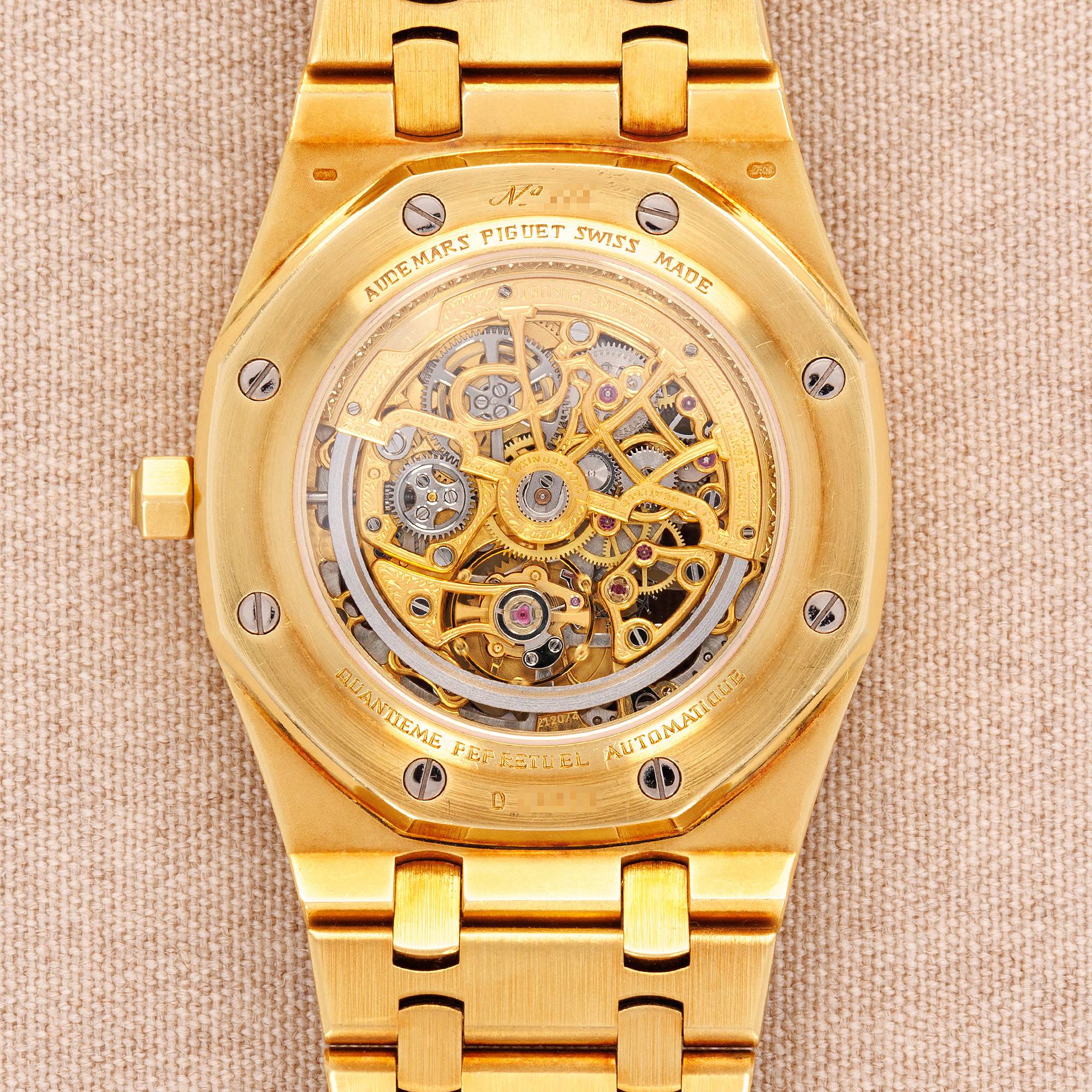 Audemars Piguet - Audemars Piguet Yellow Gold Royal Oak Skeleton Perpetual Ref. 25636BA - The Keystone Watches