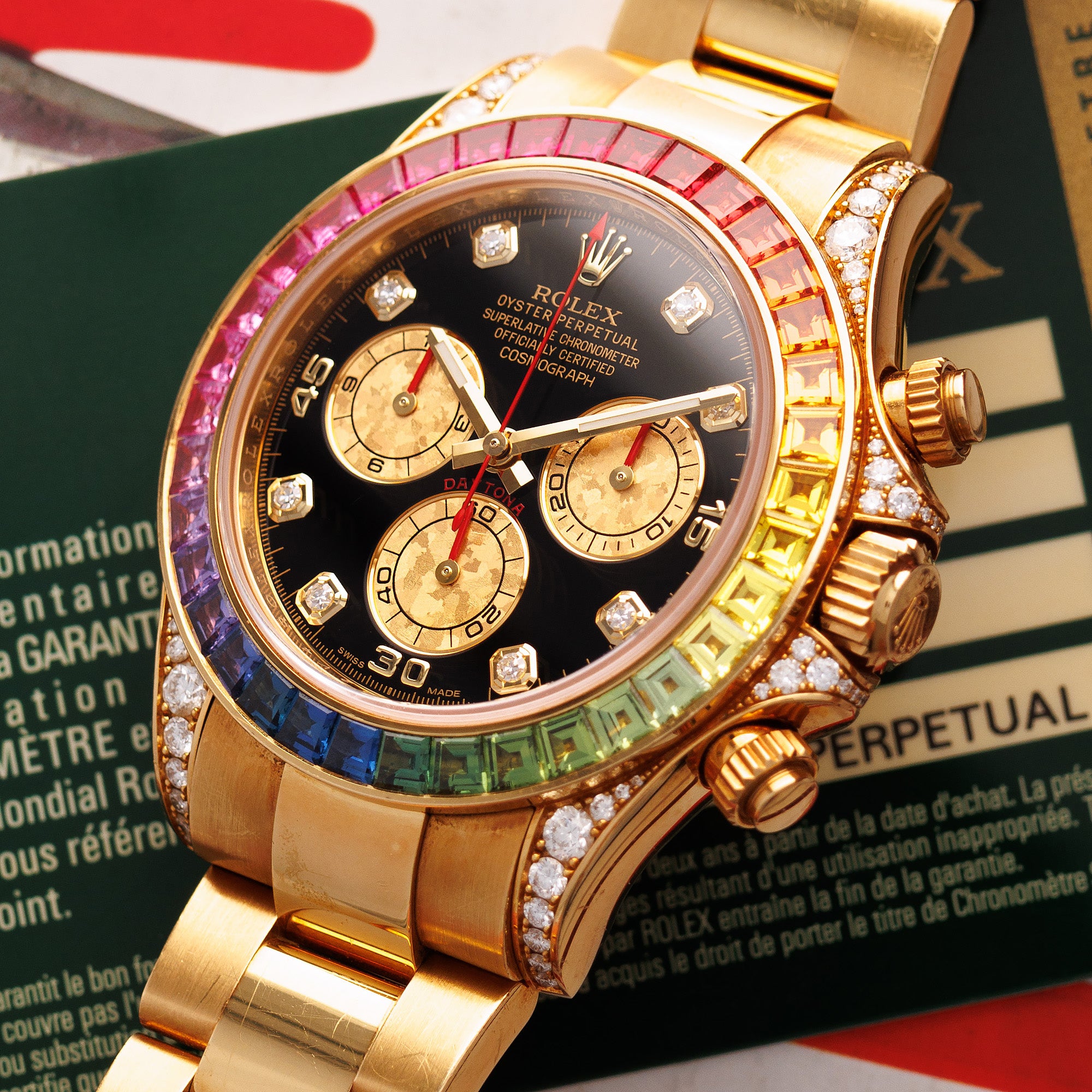 Rolex Yellow Gold Rainbow Daytona 1165981