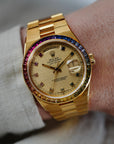 Rolex Yellow Gold Day-Date Rainbow Oysterquartz Ref. 19158 (Private Sale)