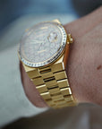 Rolex Yellow Gold Day-Date Oysterquartz 19058 with Honeycomb Pave Diamond Dial (Private Sale)