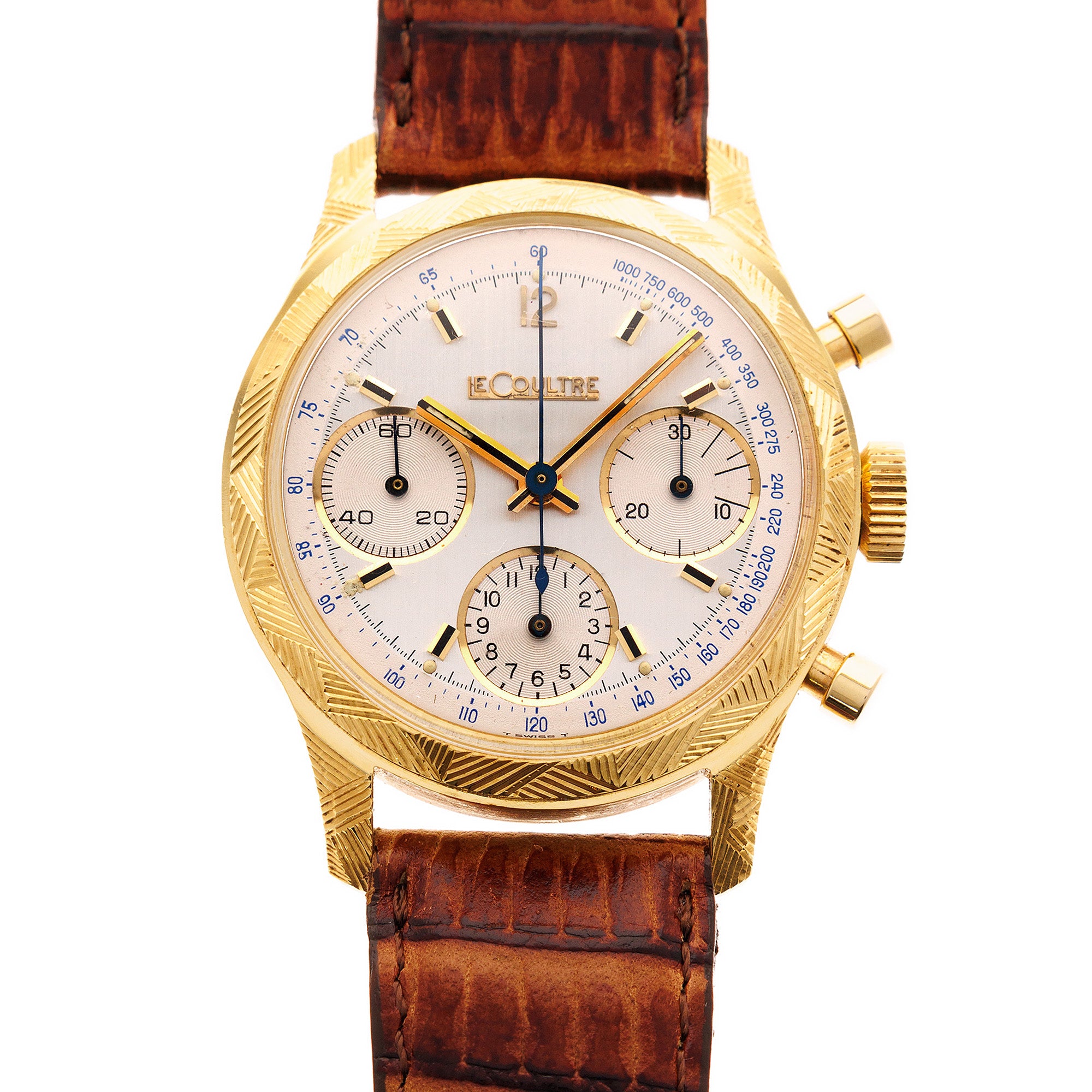 Jaeger LeCoultre Yellow Gold Chronograph Valjoux 72