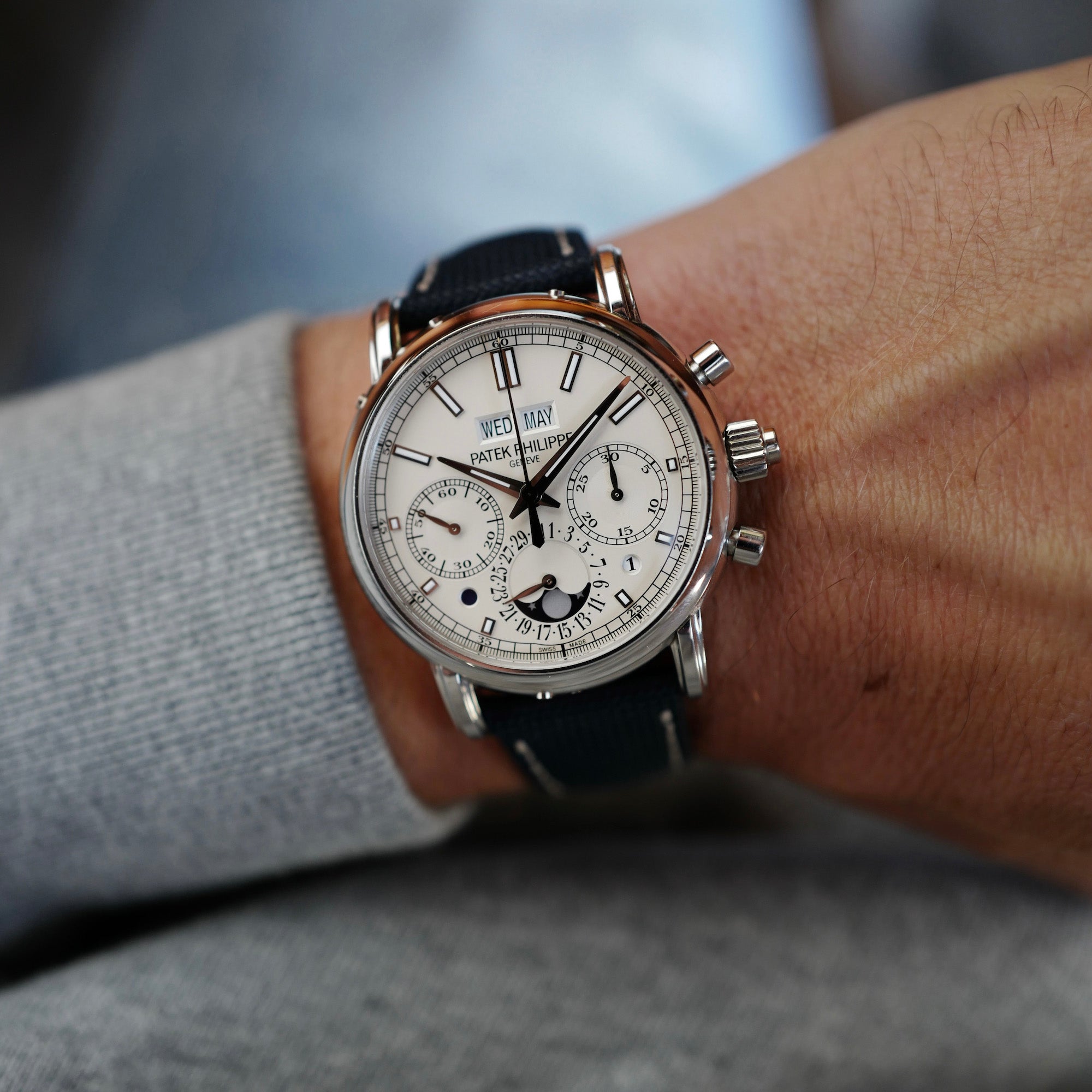 Patek Philippe Platinum Perpetual Calendar Split Seconds Watch Ref. 5204