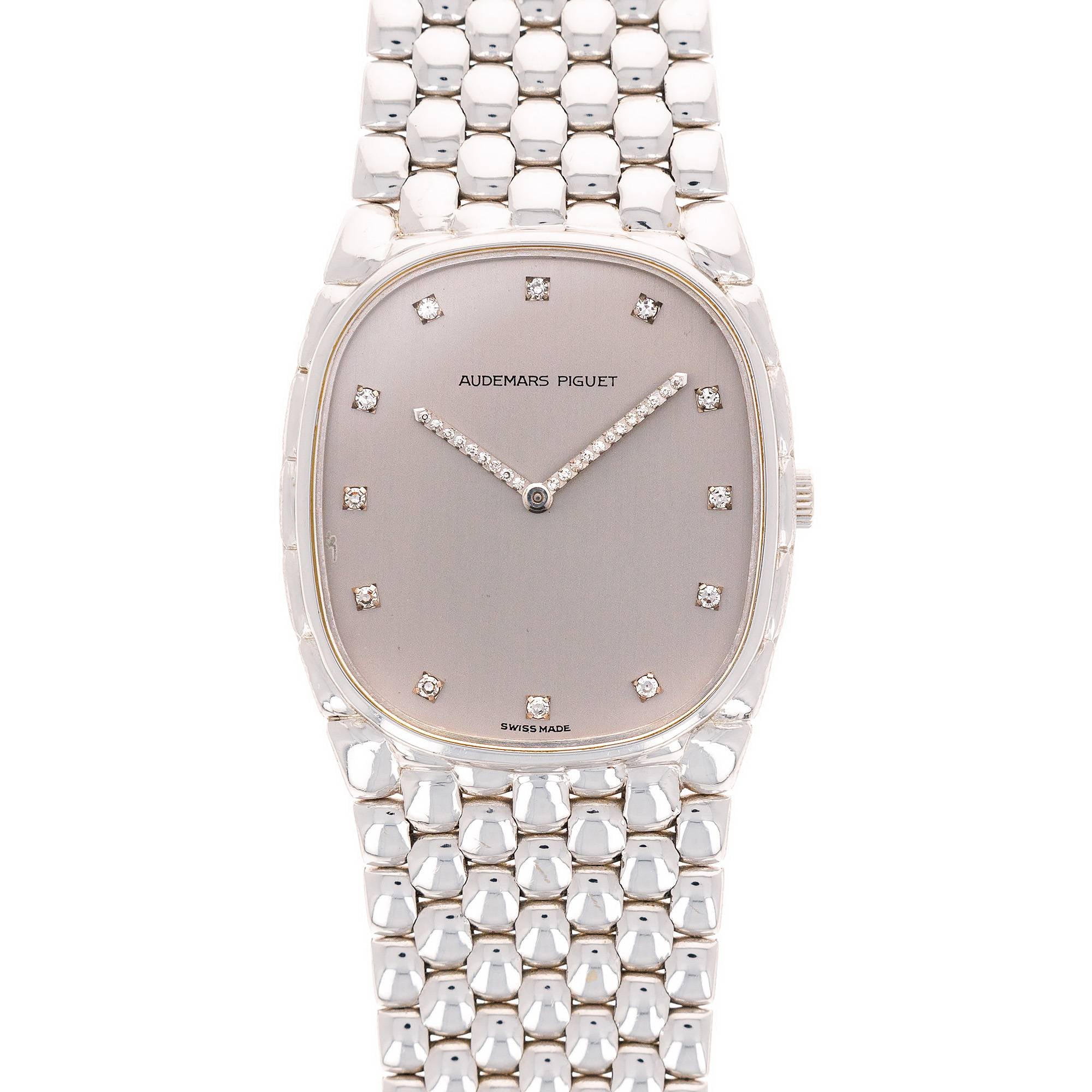 Audemars Piguet - Audemars Piguet White Gold Vintage Bracelet Watch - The Keystone Watches