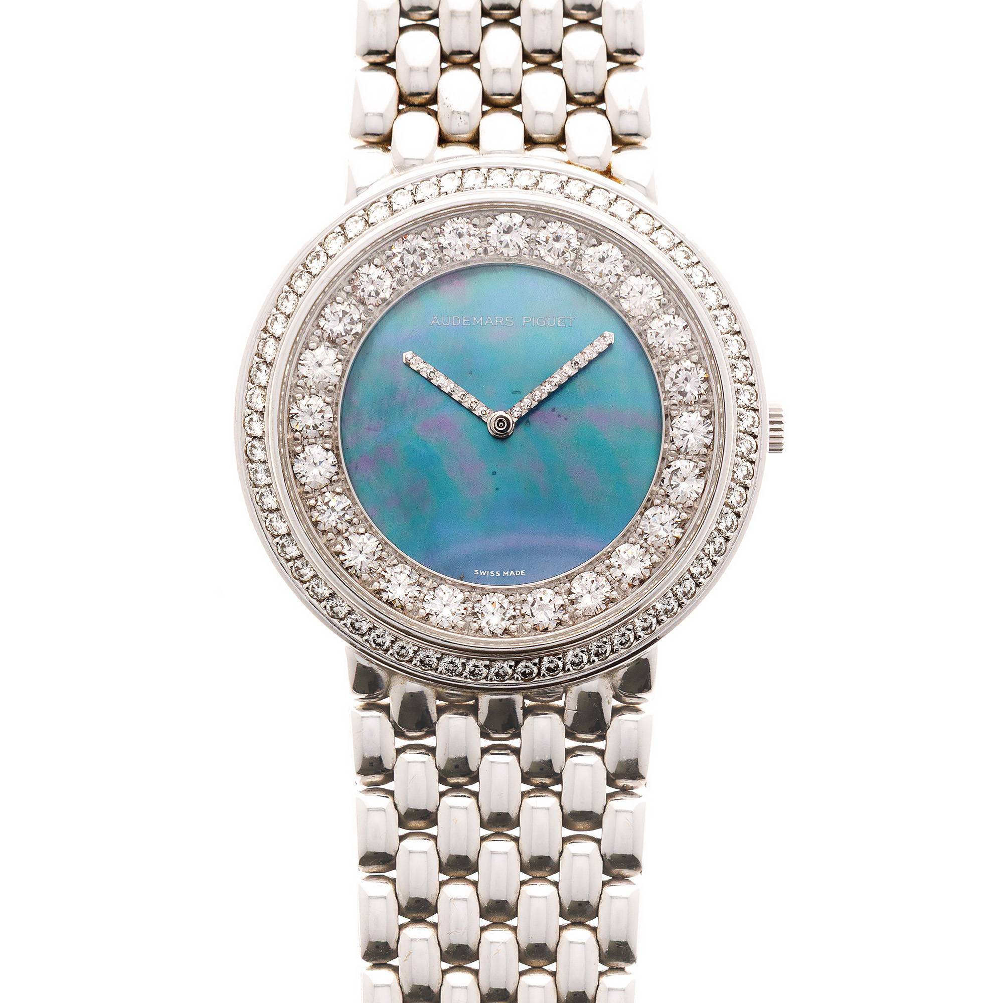 Audemars Piguet White Gold Watch with Diamonds and Beautiful Dial