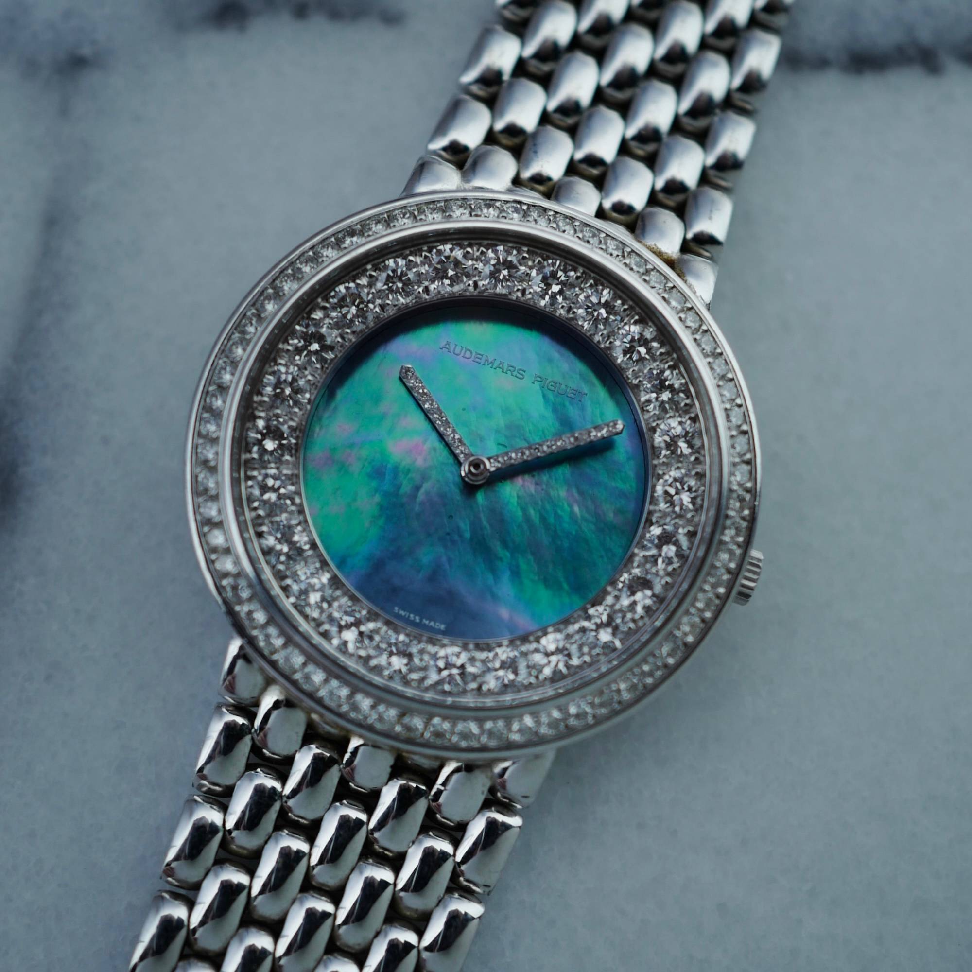 Audemars Piguet White Gold Watch with Diamonds and Beautiful Dial