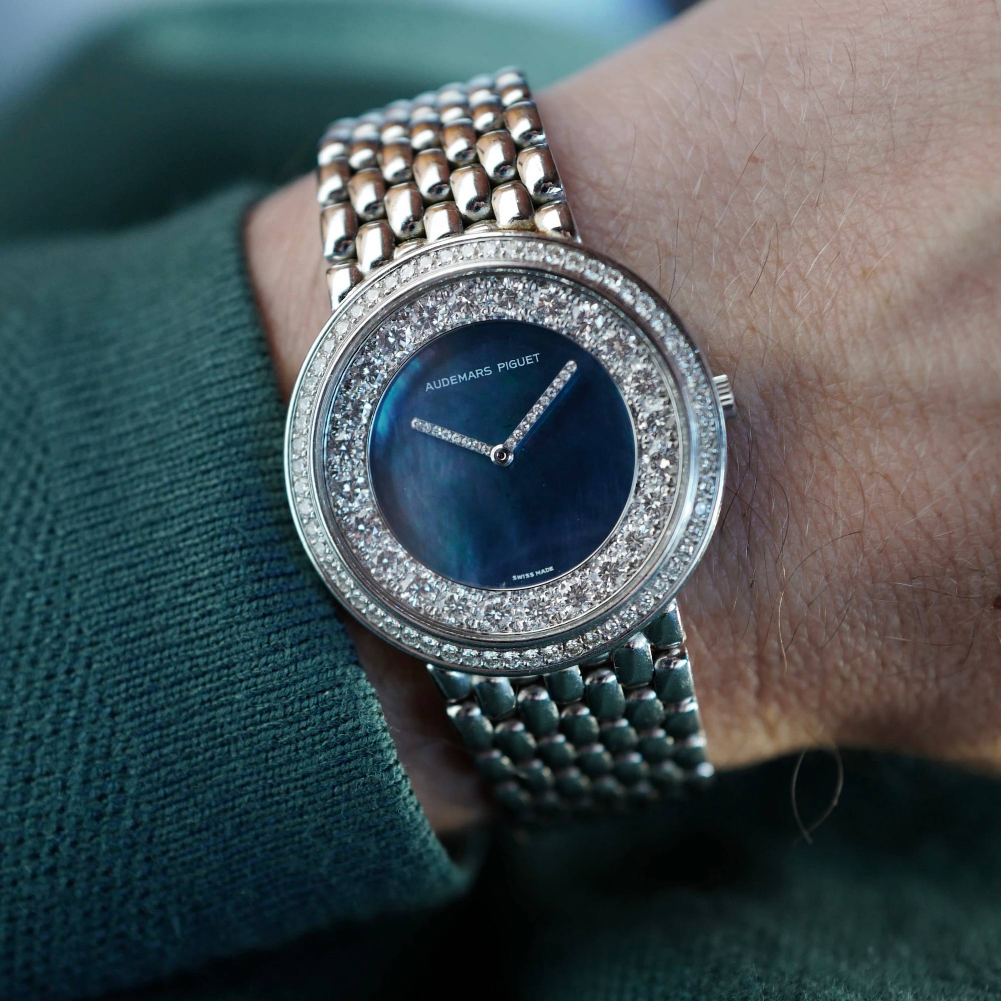 Audemars Piguet White Gold Watch with Diamonds and Beautiful Dial